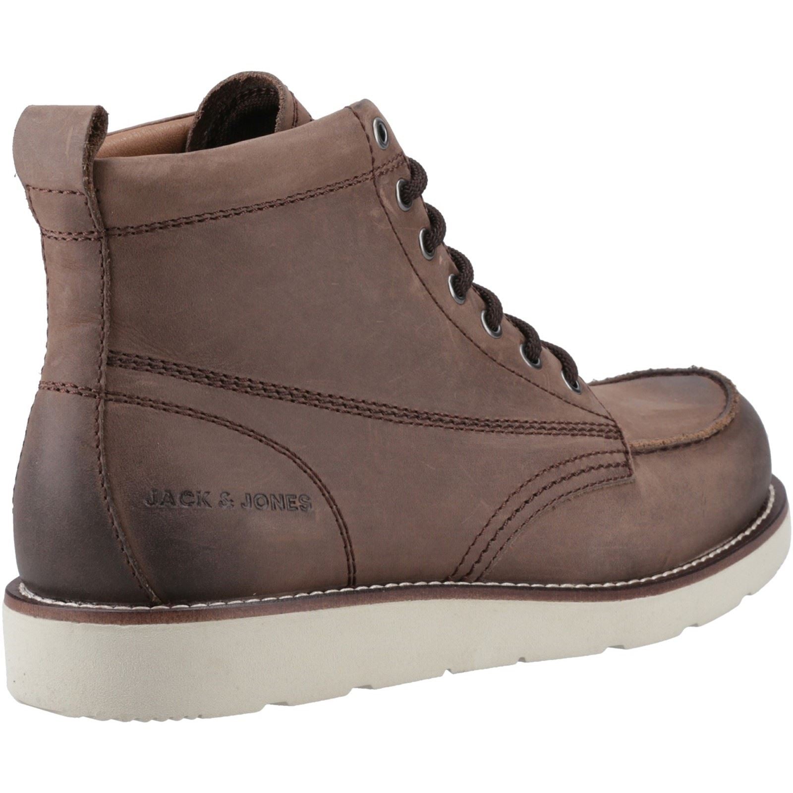 Jack & Jones Toronto Leather Men's Brown Stone Ankle Boots