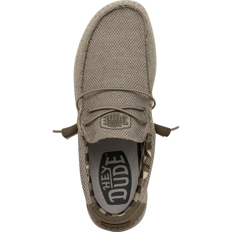 HEYDUDE Wally Sox Faux Suede Men's Beige Boat Shoes