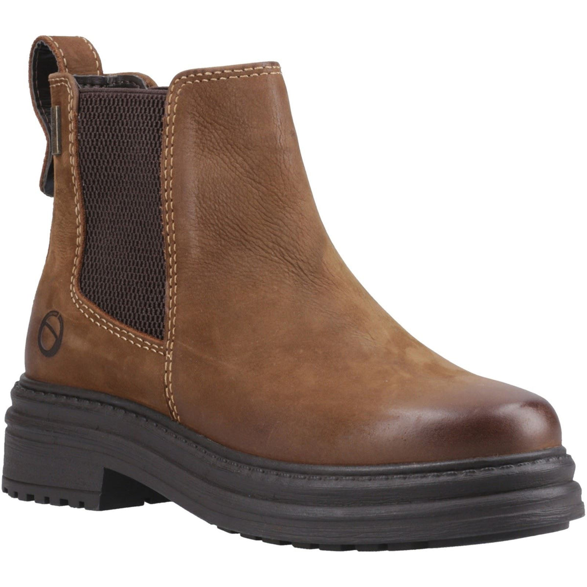 Cotswold Aldworth Leather Women's Tan Heeled Ankle Boots