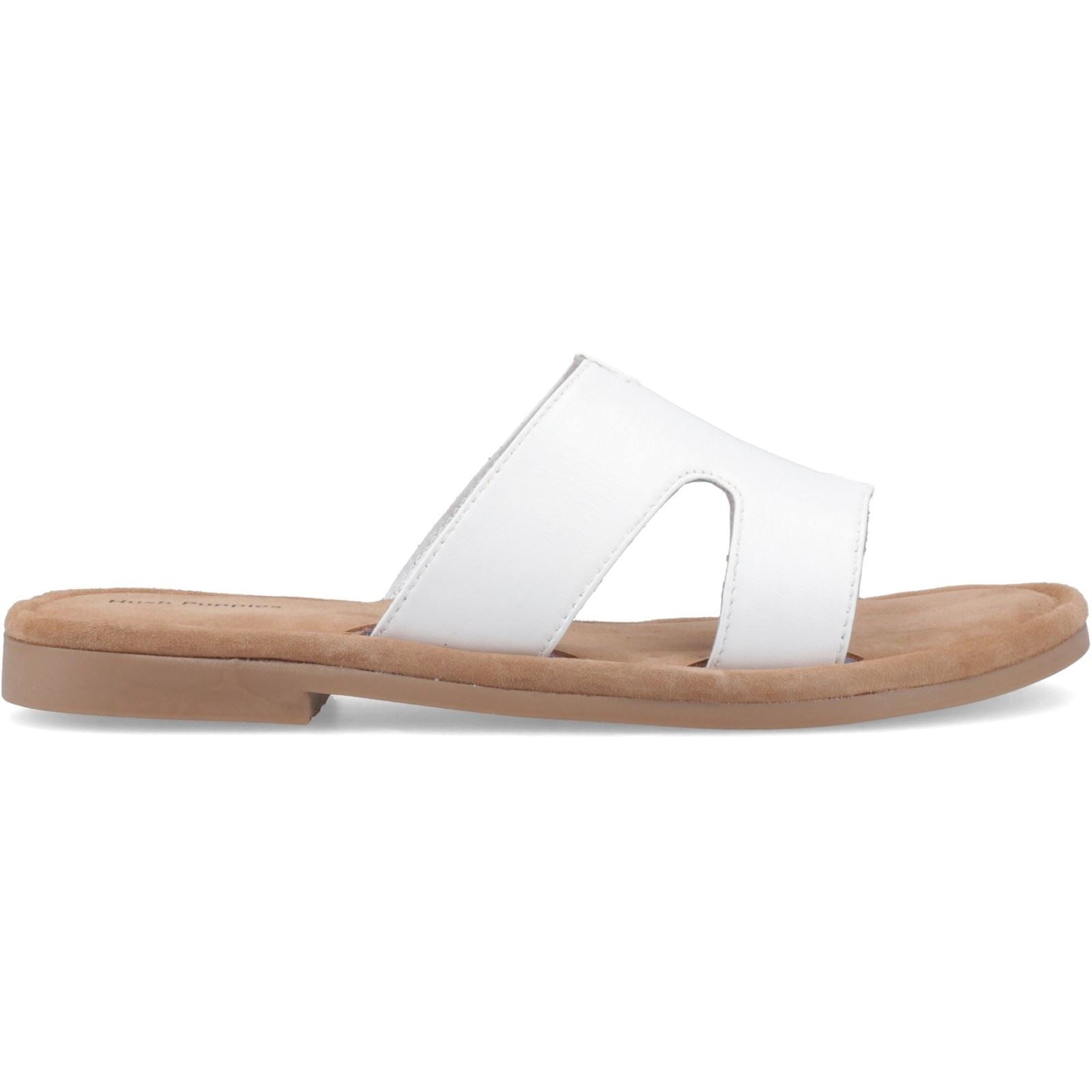 Hush Puppies Azalea Mule Leather Women's White Sandals