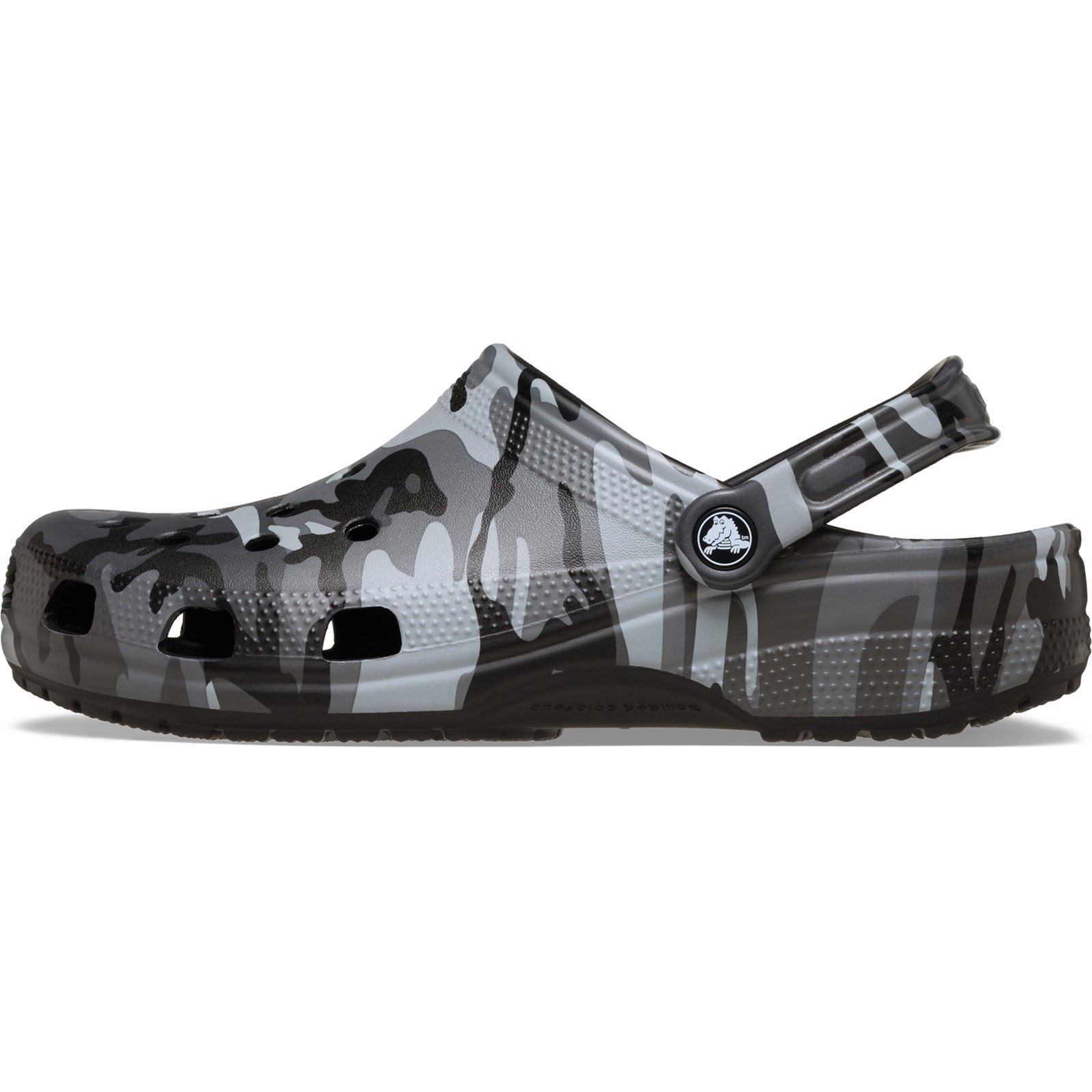 Crocs Classic Camouflage Clog Thermoplastic Men's Black/Slate Grey Clogs