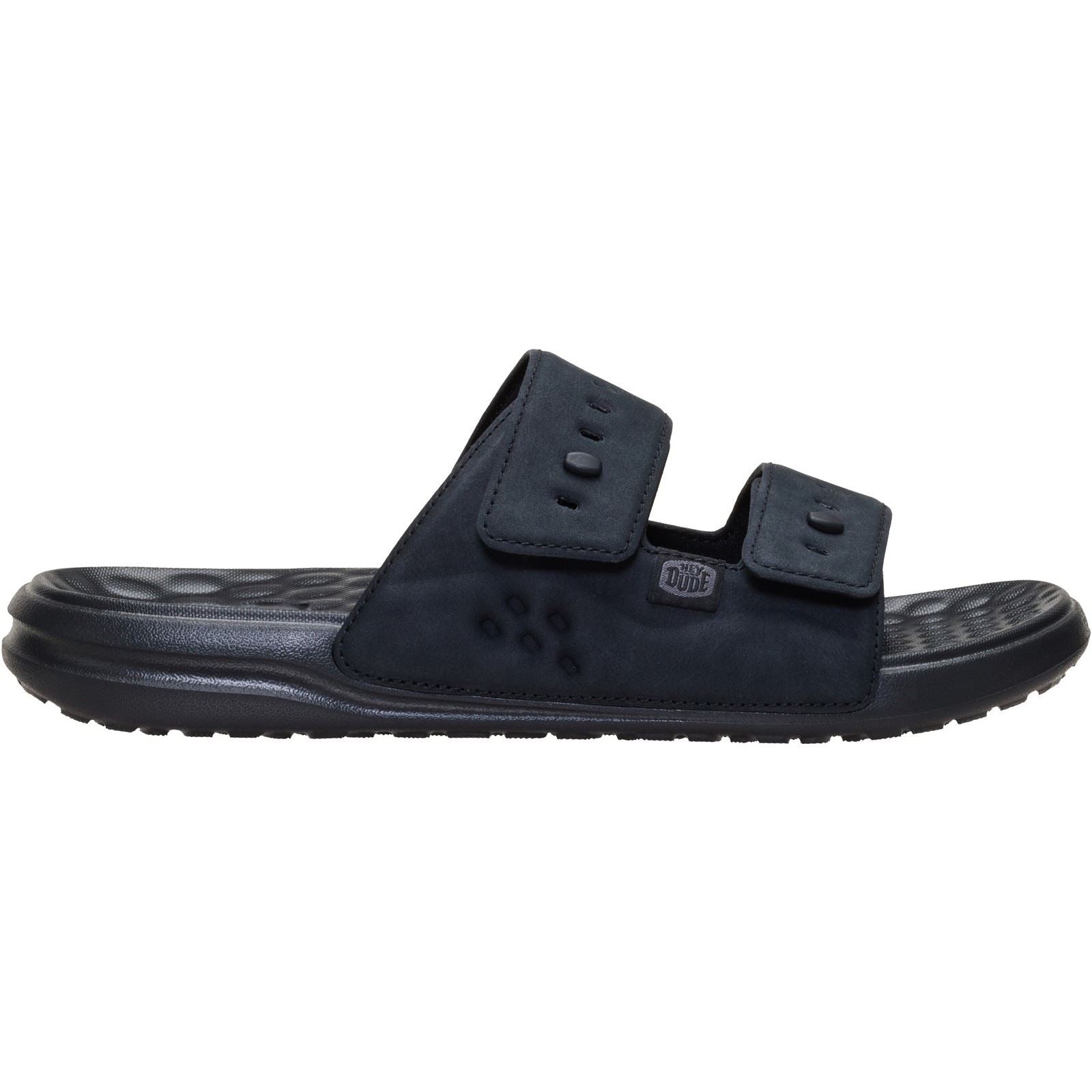HEYDUDE Wave 2 Strap Polyurethane Men's Black/Black Sandals