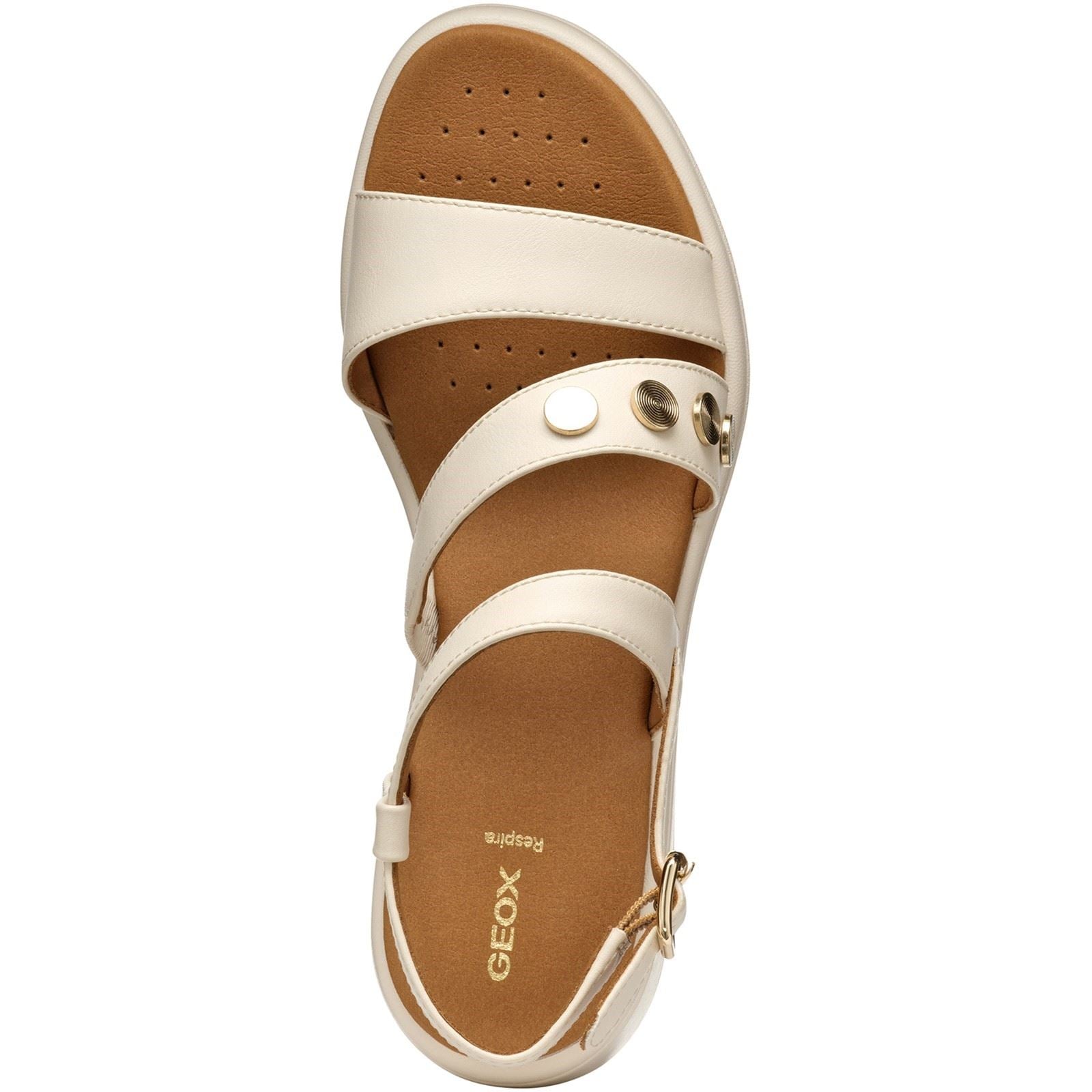 Geox D MELICONIA Synthetic Synthetic Women's Papyrus Wedges