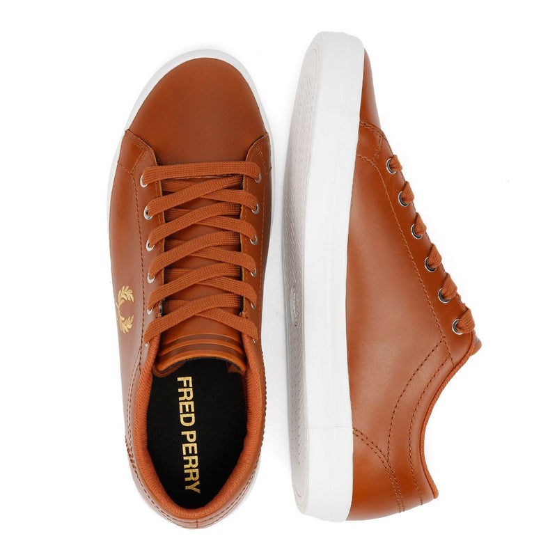 Fred Perry Baseline Leather Men's Tan/Champagne Trainers