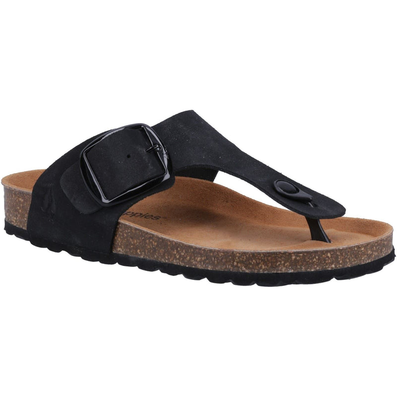Hush Puppies Billie Suede Women's Black Sandals