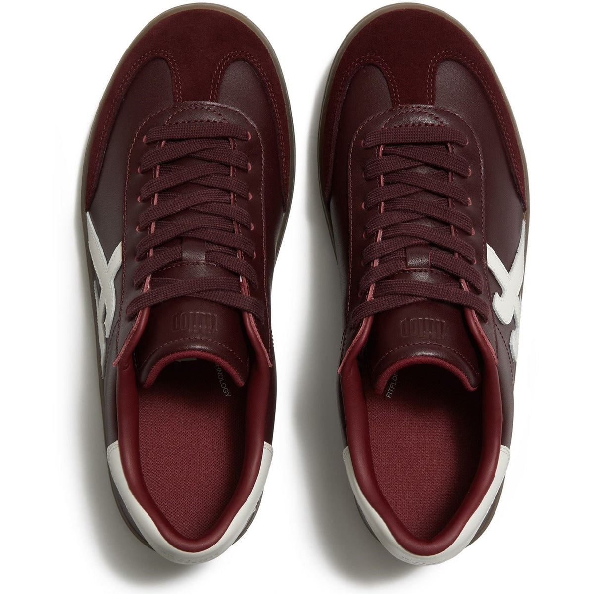 Fitflop The Dash T-Toe Leather Women's Dark Merlot/Urban White Trainers