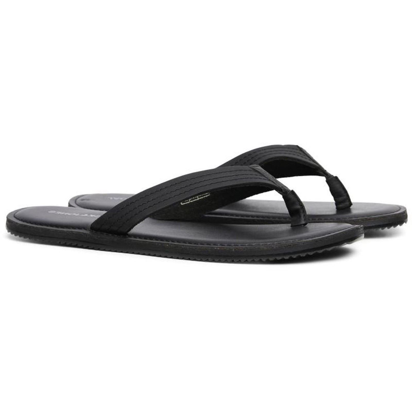 Jack & Jones Washton Leather Men's Anthracite Flip Flops