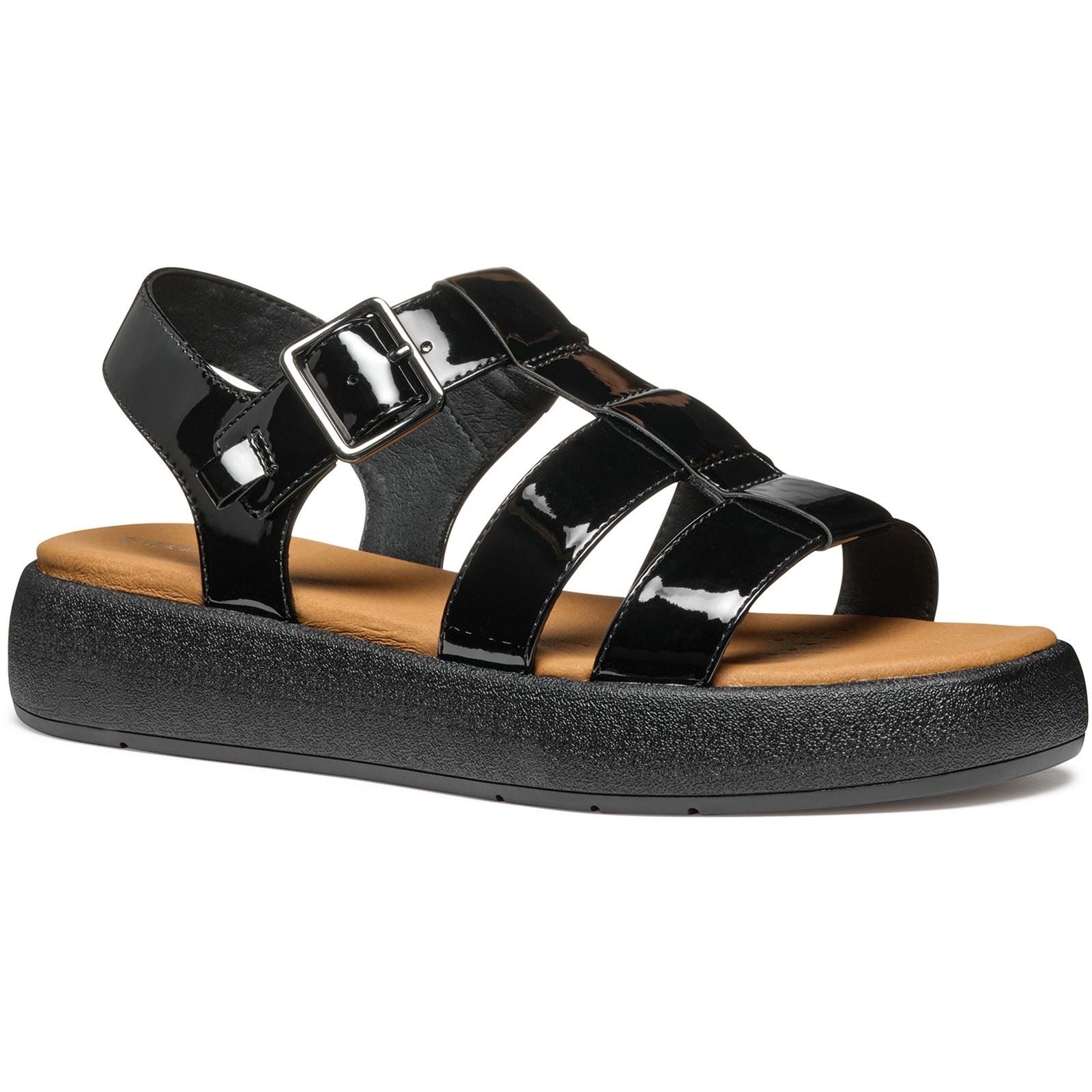 Geox D CAMALEI Synthetic Synthetic Women's Black Sandals