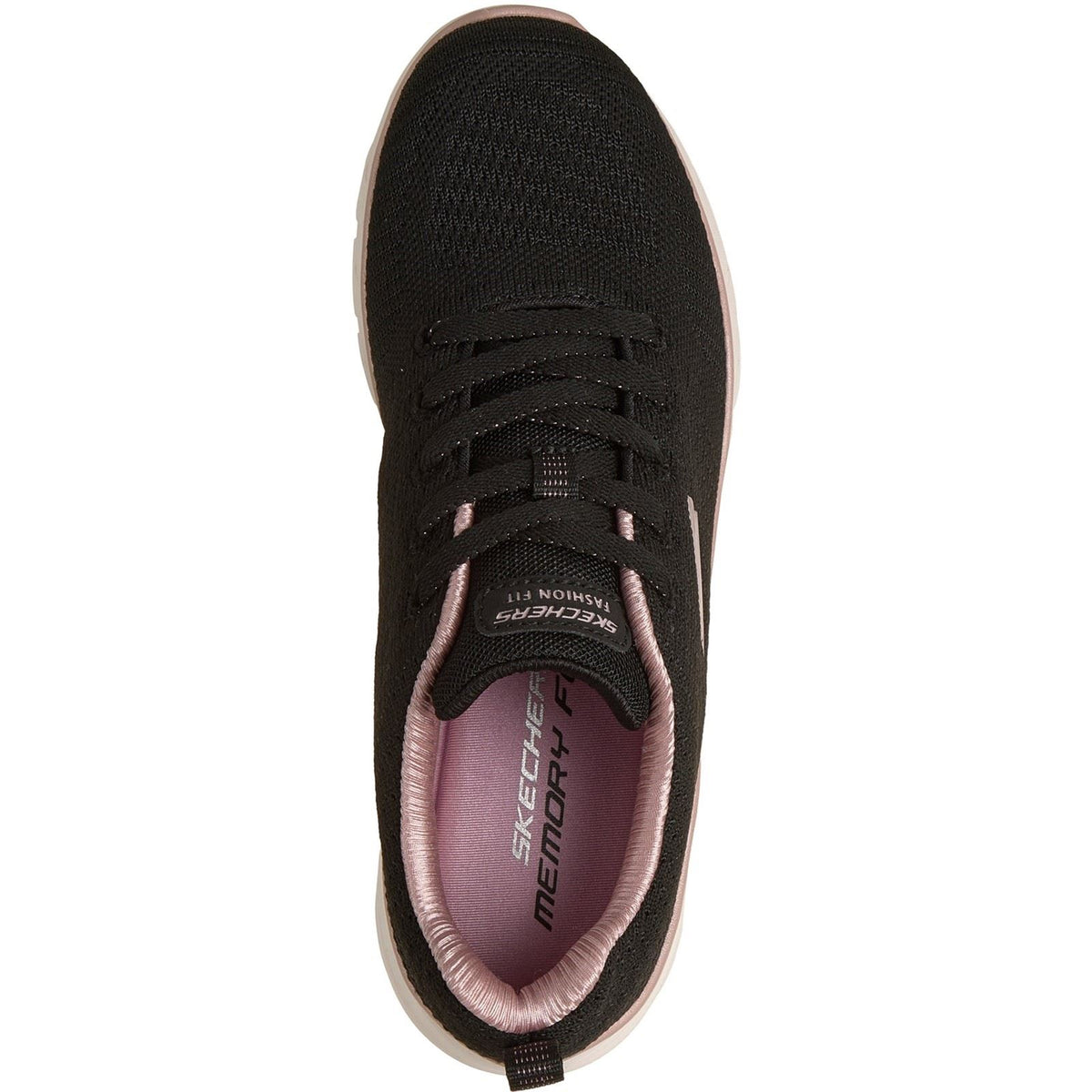 Skechers Fashion Fit 2.0 Polyester Women's Black /Rose Gold Trainers