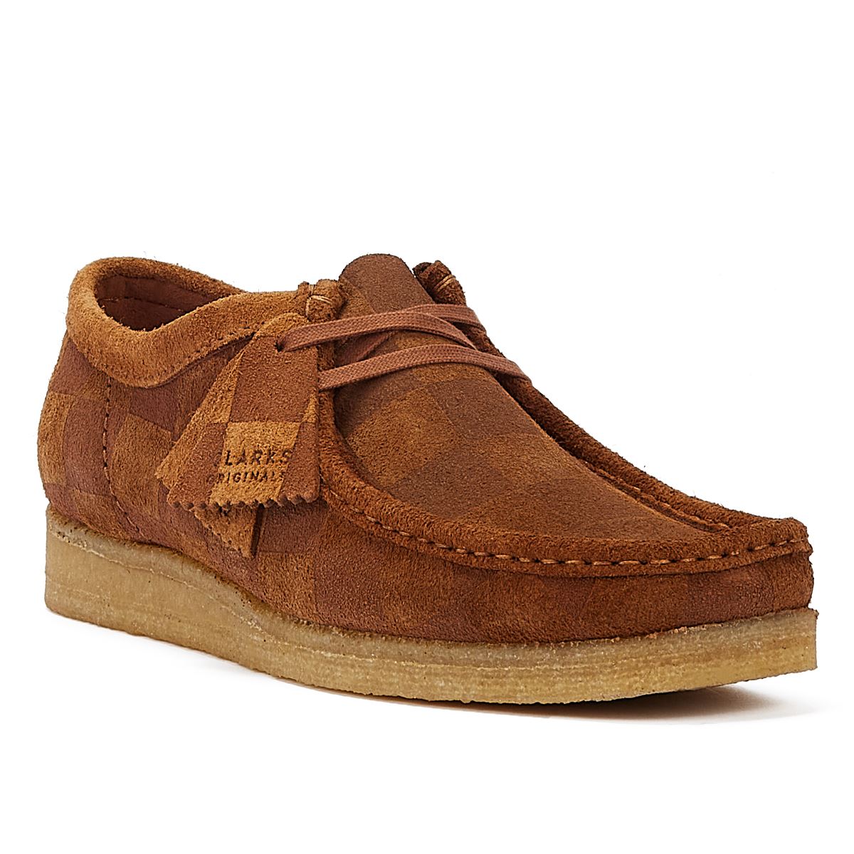 Clarks Originals Wallabee Check Men's Brown Lace-Up Shoes