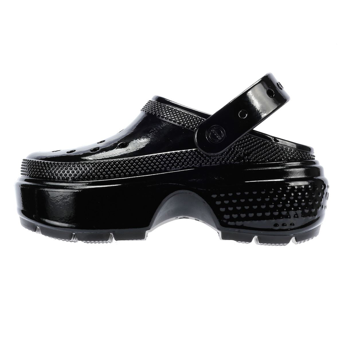 Crocs Stomp High Shine Black Clogs