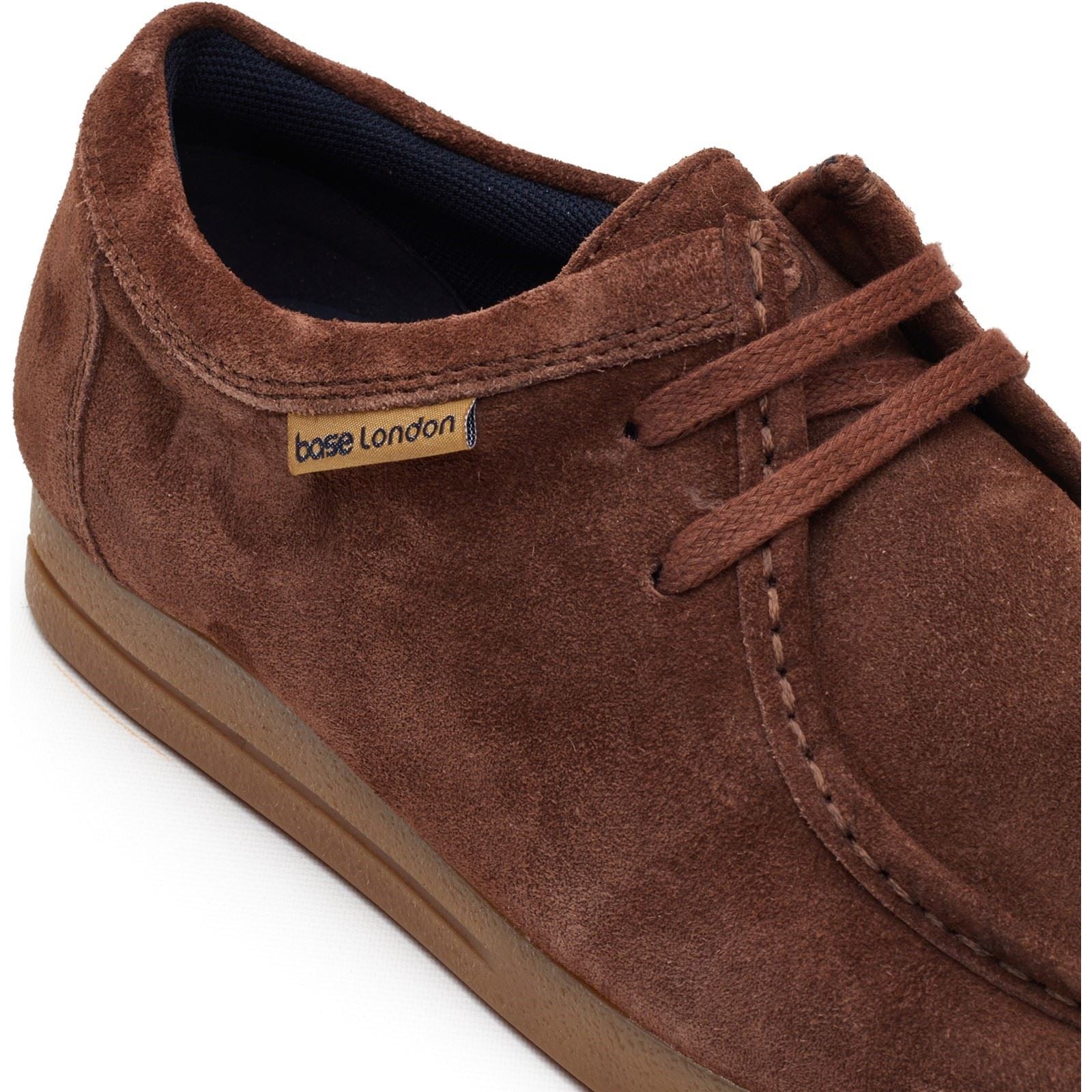 Base London Koko Lace Up Leather Men's Brown Moccasins Shoes