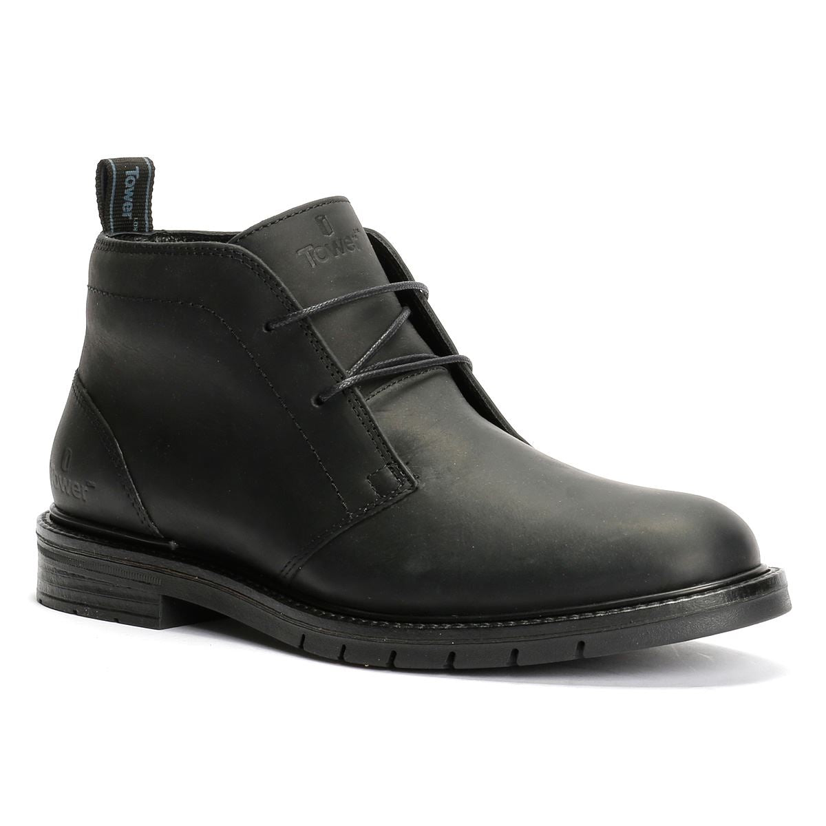 Tower London Armour Chukka Lace Up Leather Men's Black Boots