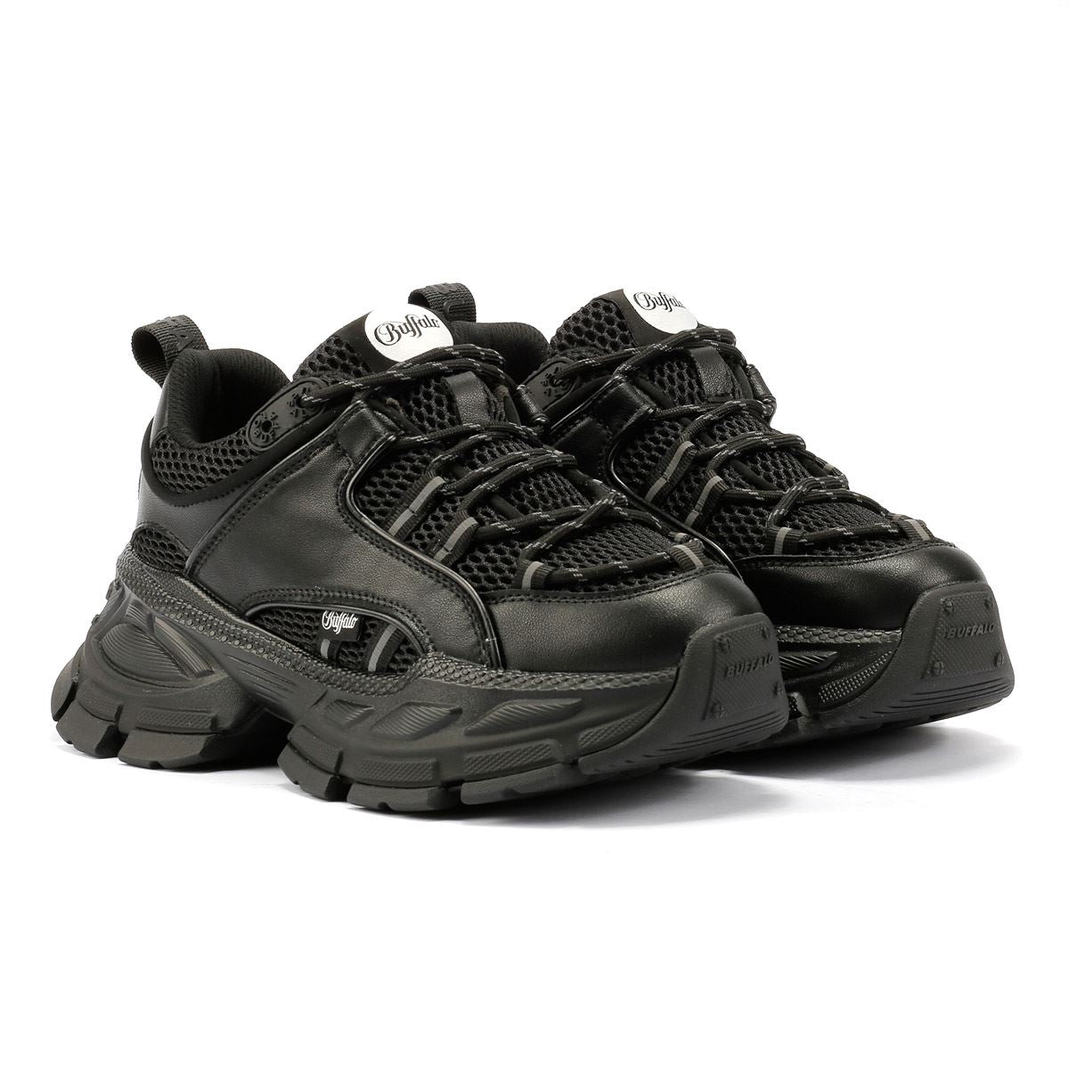 Buffalo Saturn Lace Women's Black Trainers