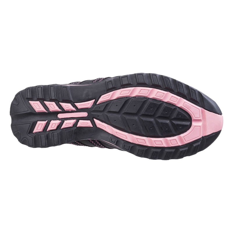 Amblers Safety FS47 Leather Women's Black/Pink Safety Trainers