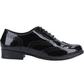 Hush Puppies Kada Junior Girls Black Patent Leather Brogues