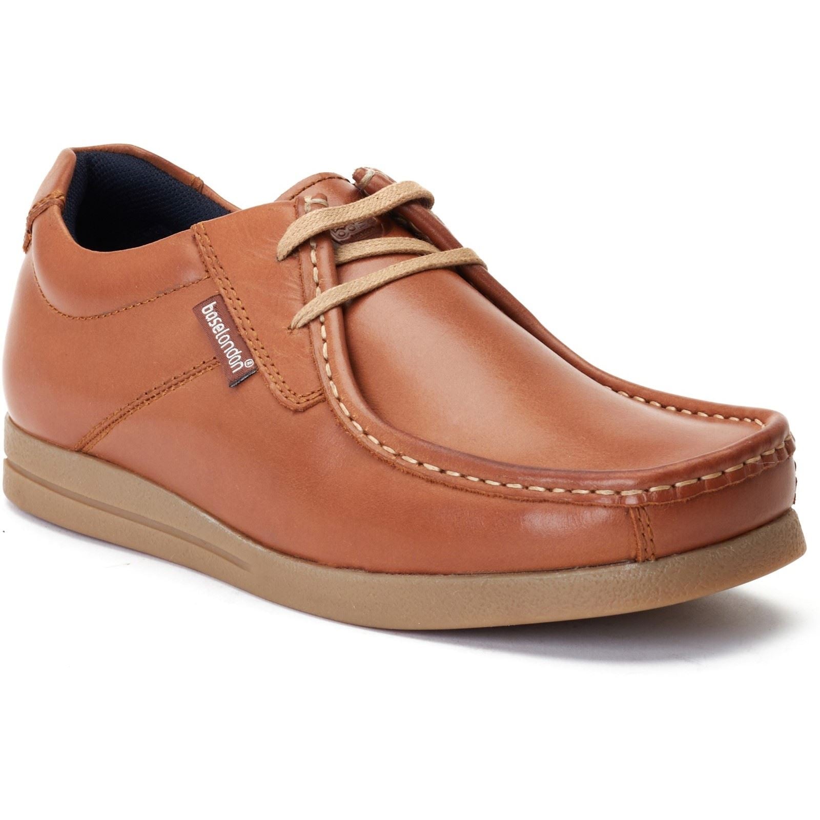 Base London Event Leather Men's SMU Tan Lace-Up Shoes