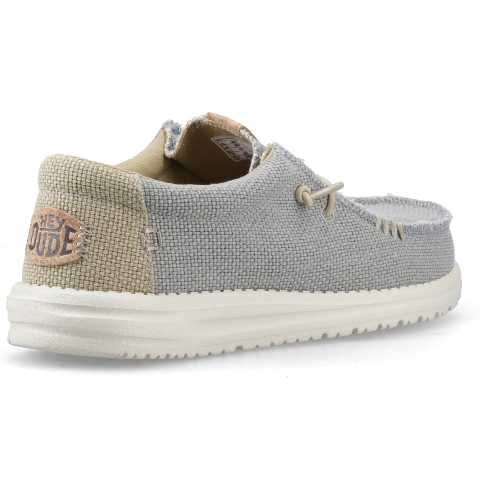 HEYDUDE Wally Braided Polyester Men's Flannel Grey/Olive Grey Moccasins Shoes