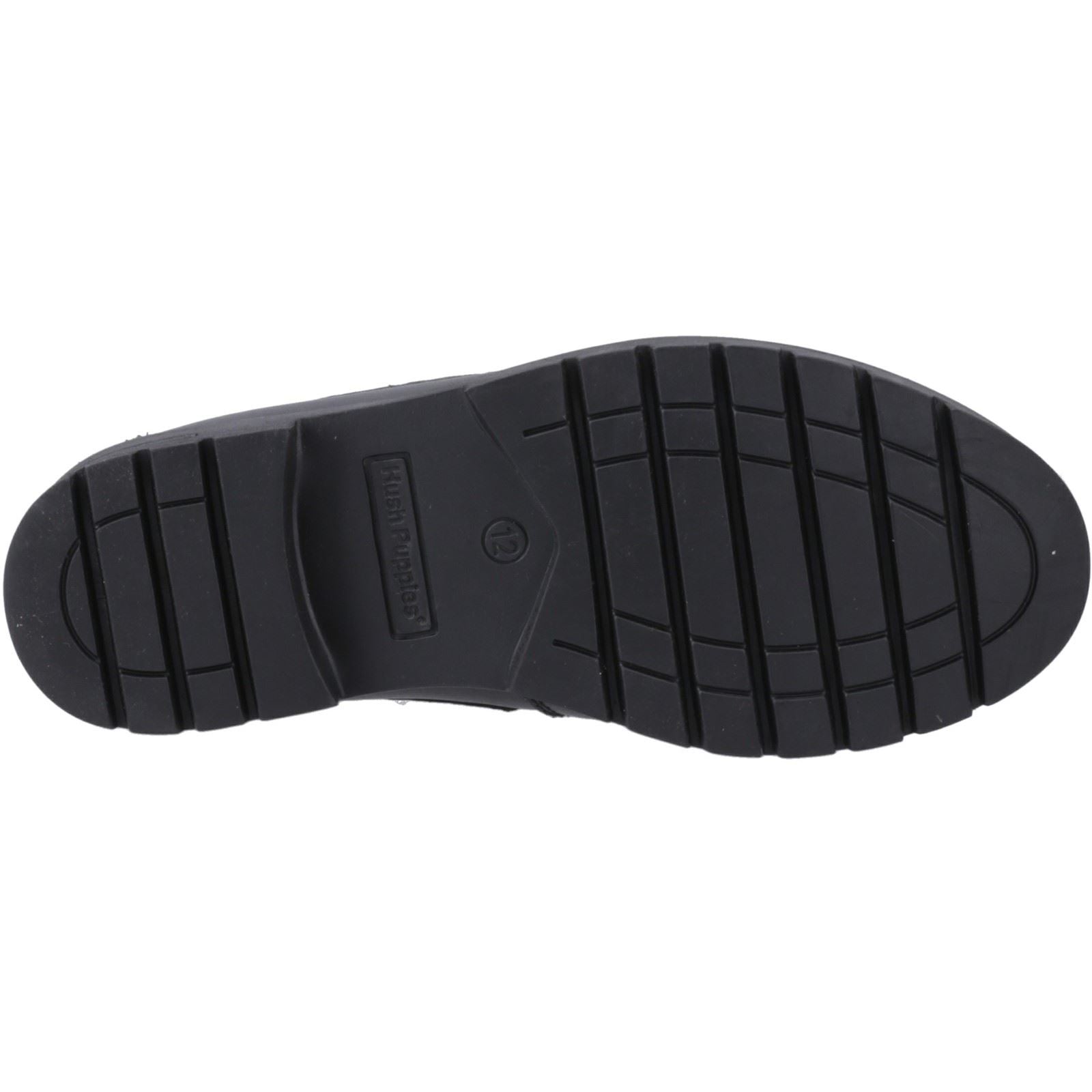 Hush Puppies Lucy Leather Girls's Black Boat Shoes