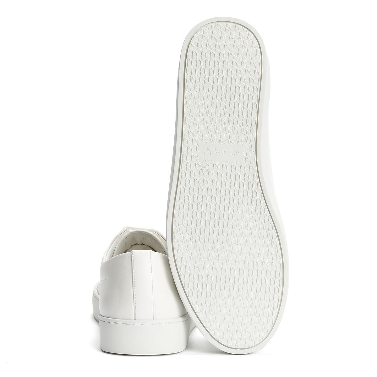 JAK Royal Leather Men's White Trainers