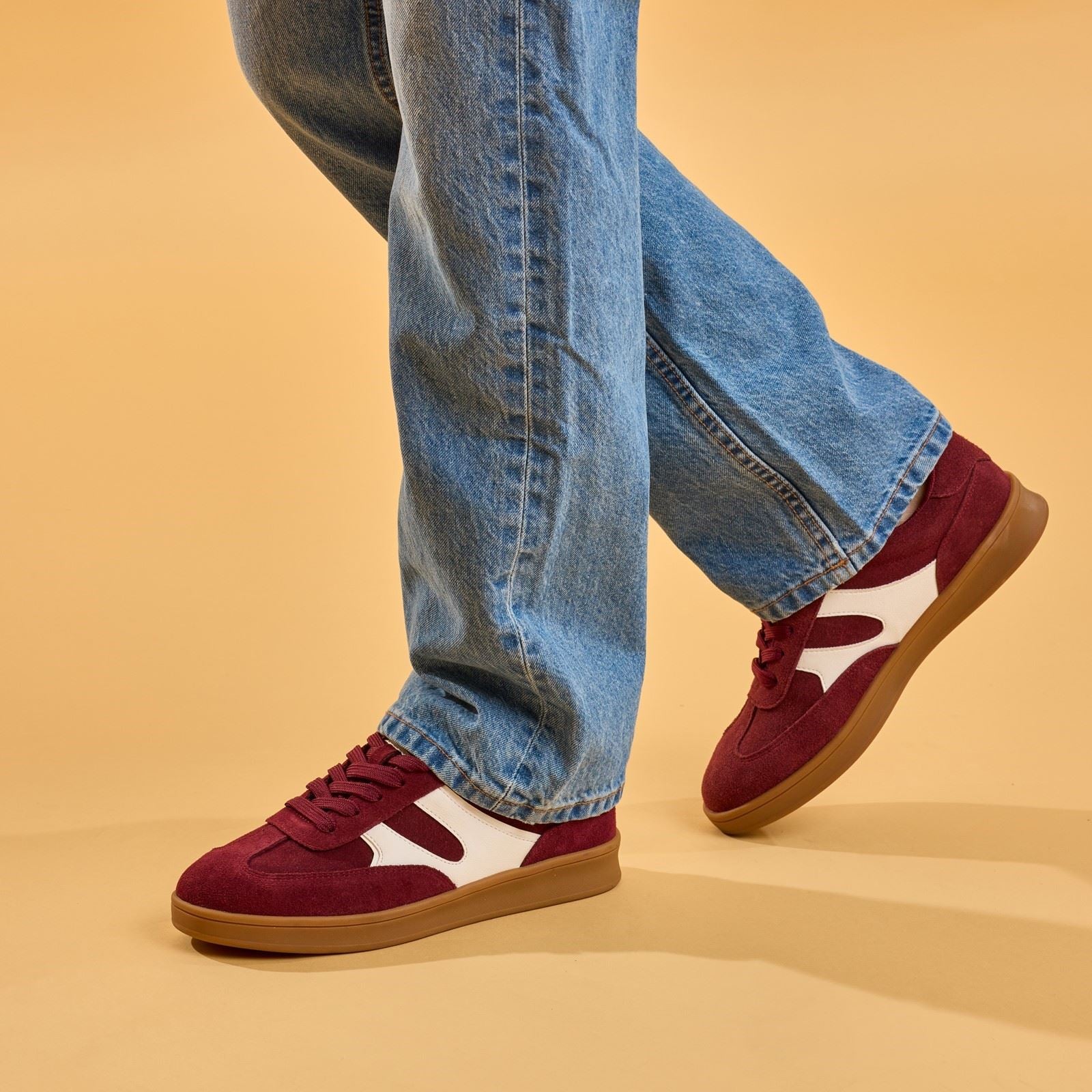 Hush Puppies Maura Suede Women's Bordeaux Trainers