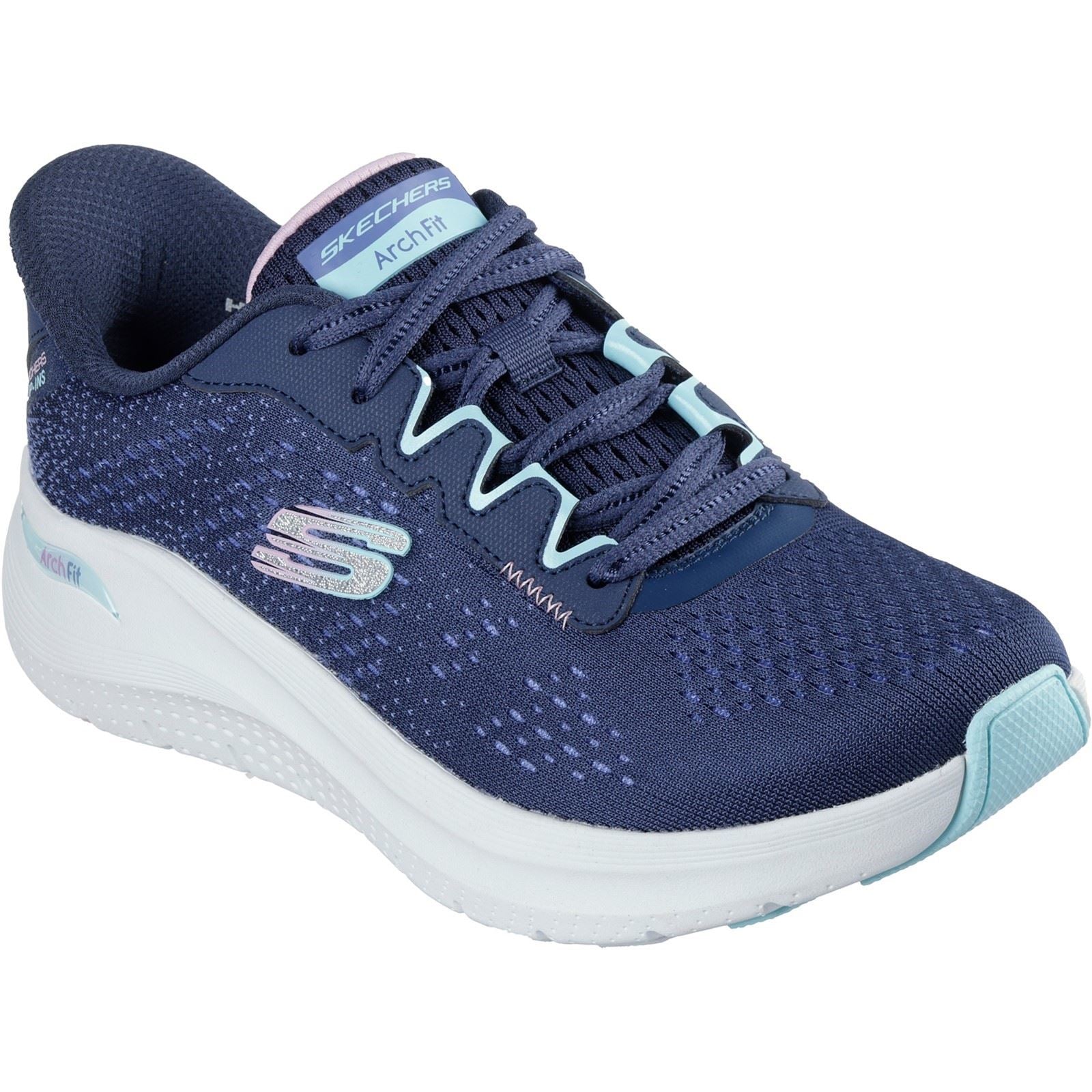 Skechers Arch Fit 2.0 Fresh Pace Textile Women's Navy/Multi Trainers