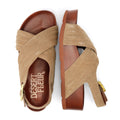 Desert Fleur Sparks Suede Women's Taupe Sandals