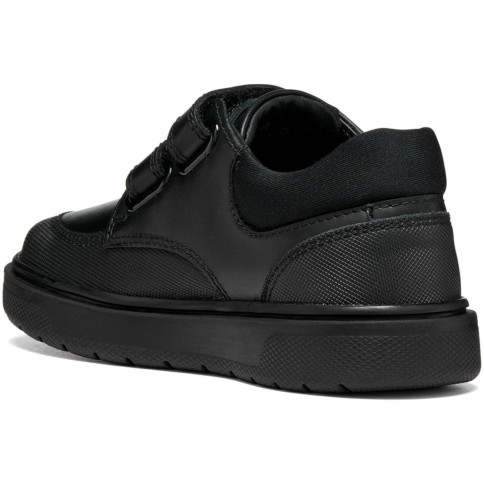 Geox J Riddock Leather Boy's Black Shoes