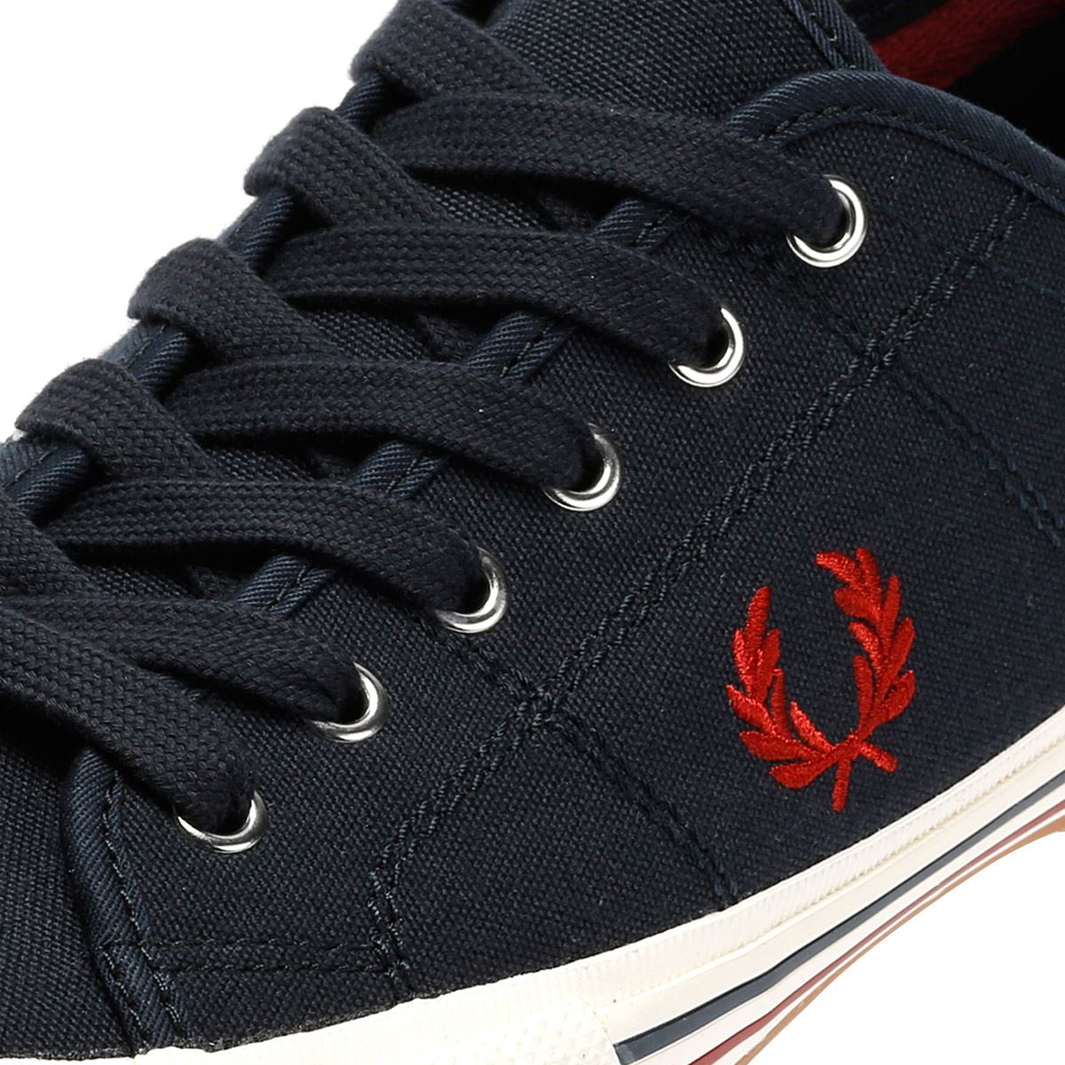 Fred Perry B708 Vintage Tennis Canvas Men's Navy/Red Trainers