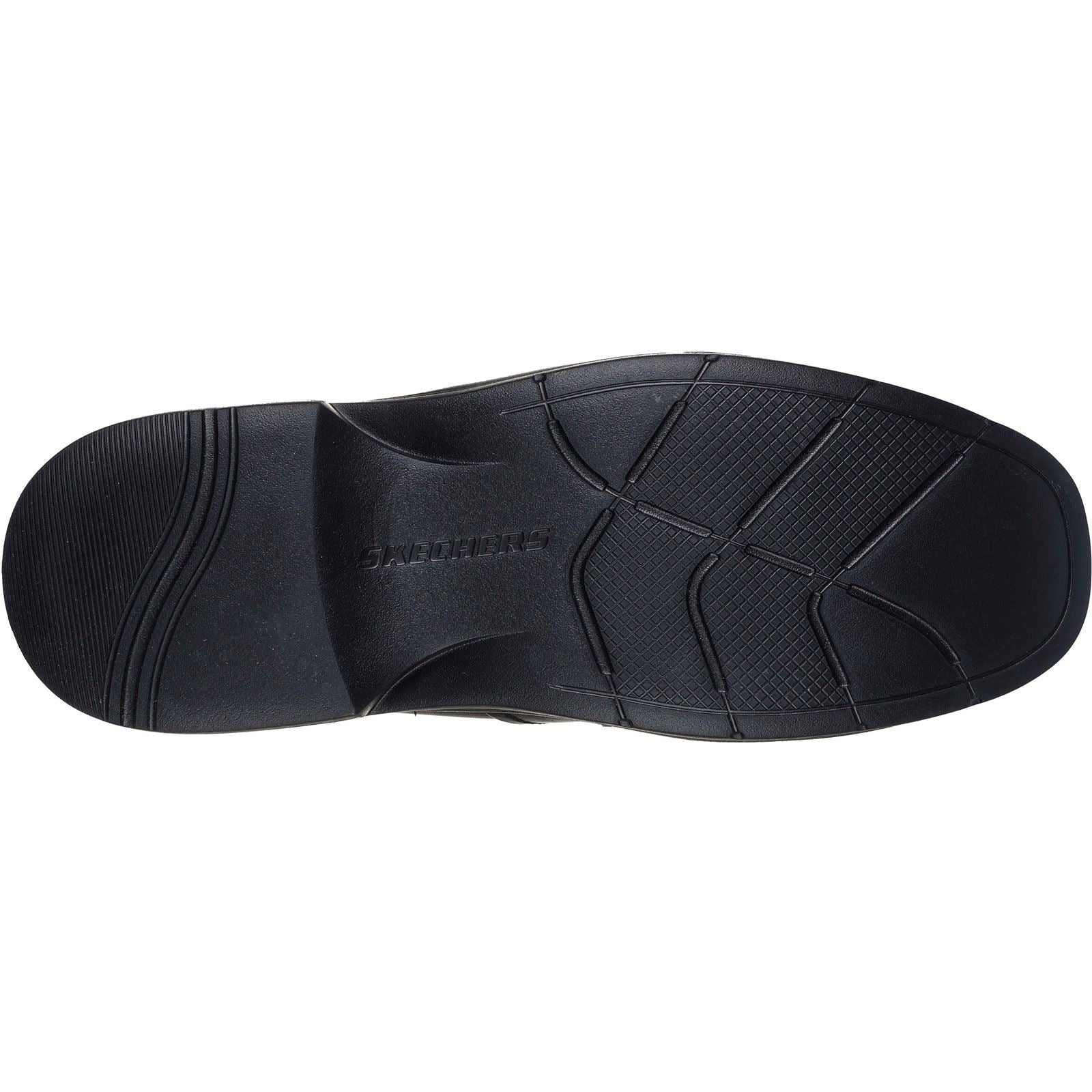 Skechers Caswell Frantone Leather Men's Black Slip-On Shoes