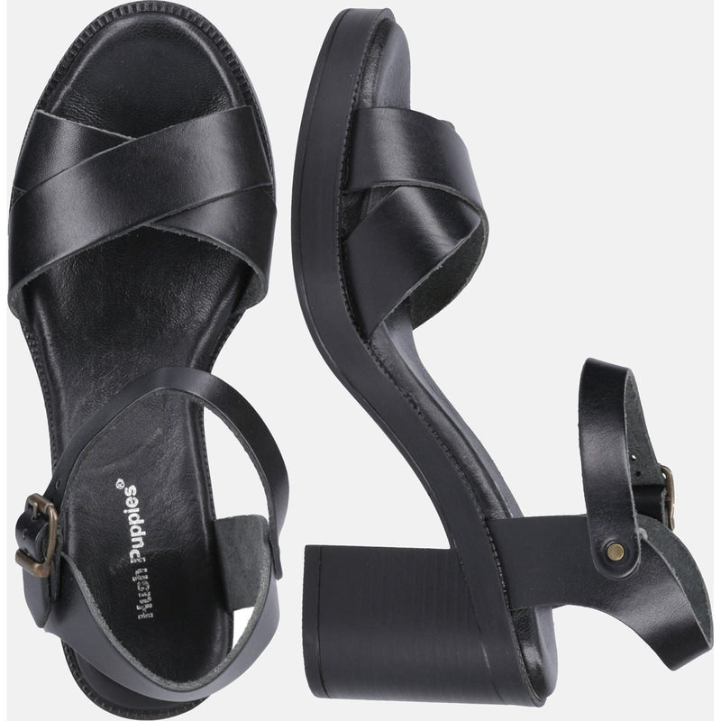 Hush Puppies Georgia Leather Women's Full Black Sandals
