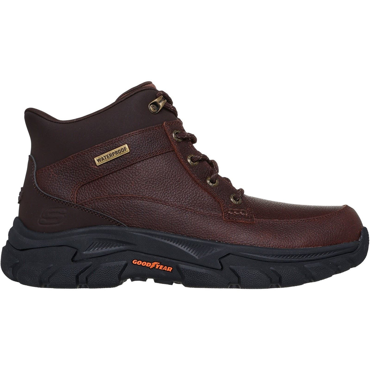 Skechers Respected 2.0 Orson Leather Men's Red Brown Ankle Boots