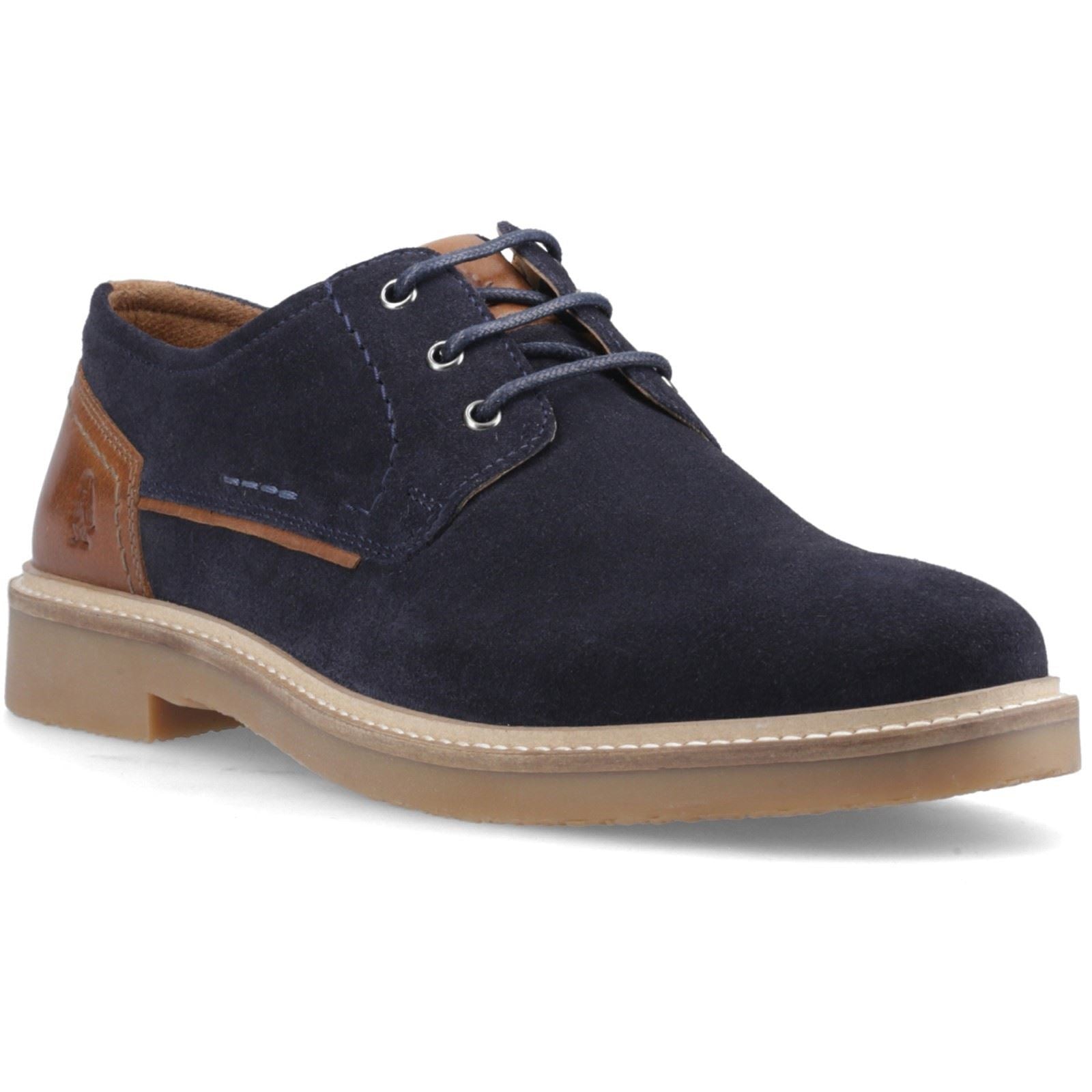 Hush Puppies Guy Leather Men's Navy Lace-Up Shoes