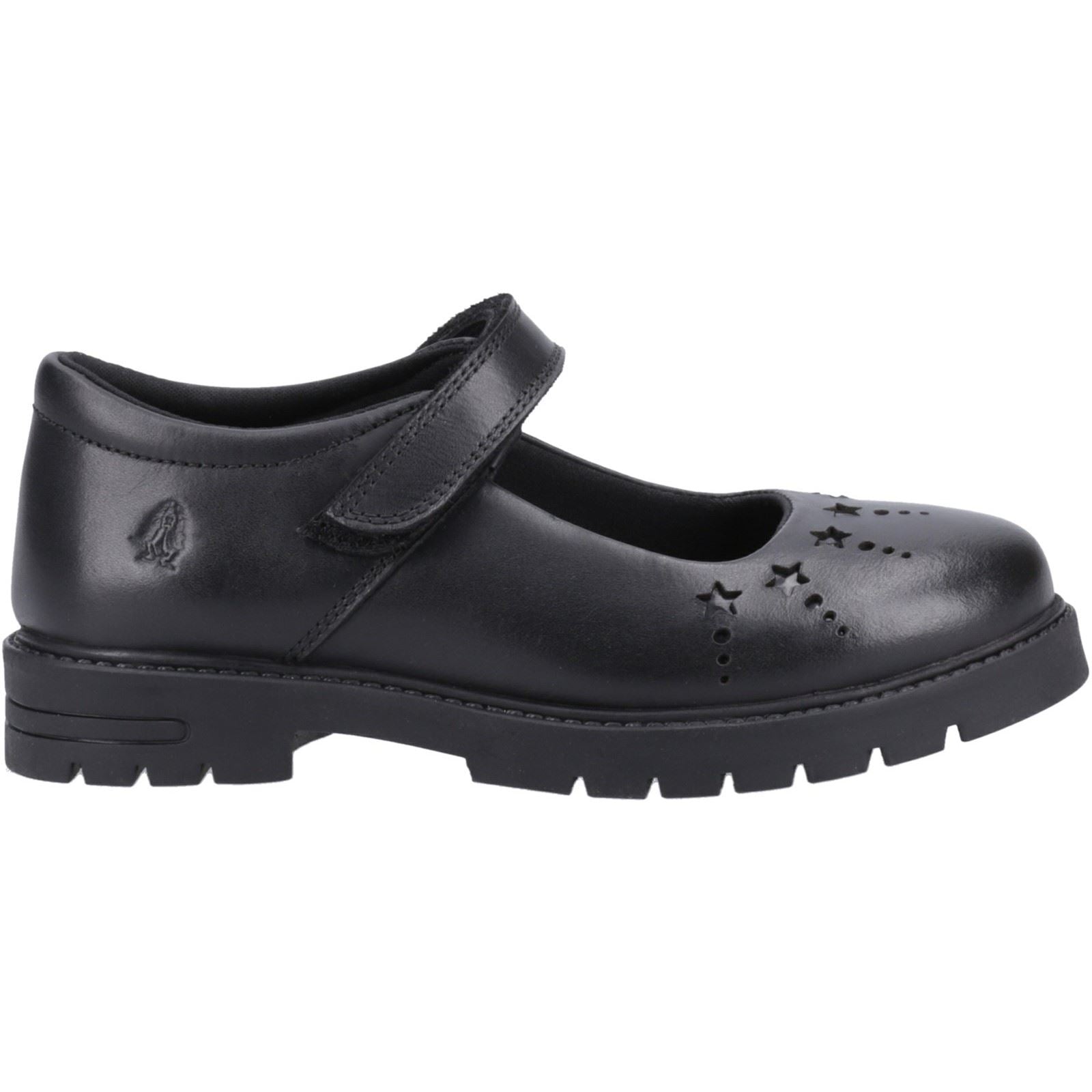Hush Puppies Sabrina Senior Leather Girls's Black Shoes