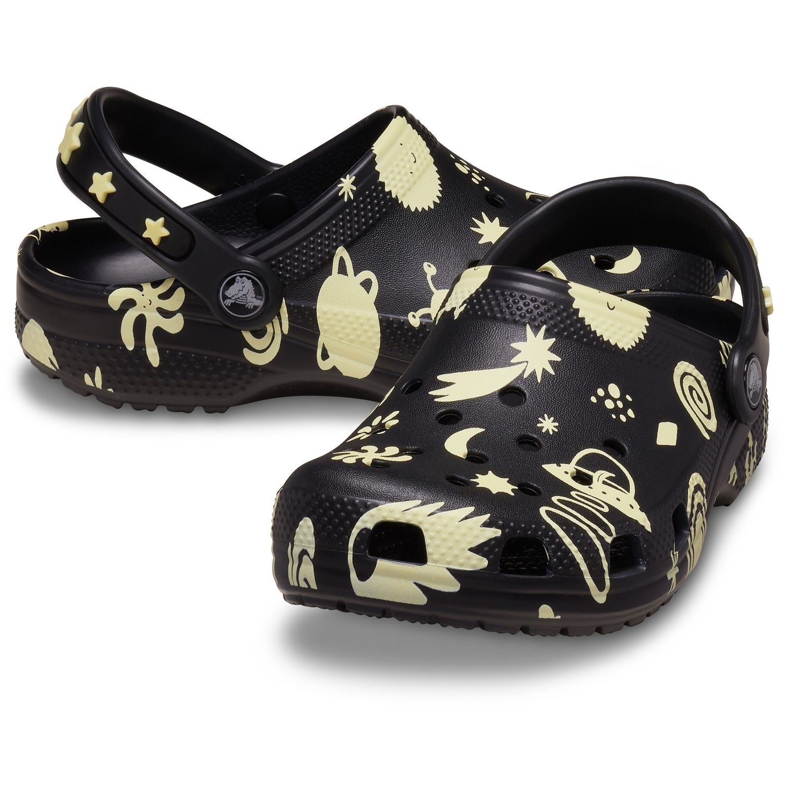 Crocs Classic Graphic Synthetic Black Clogs