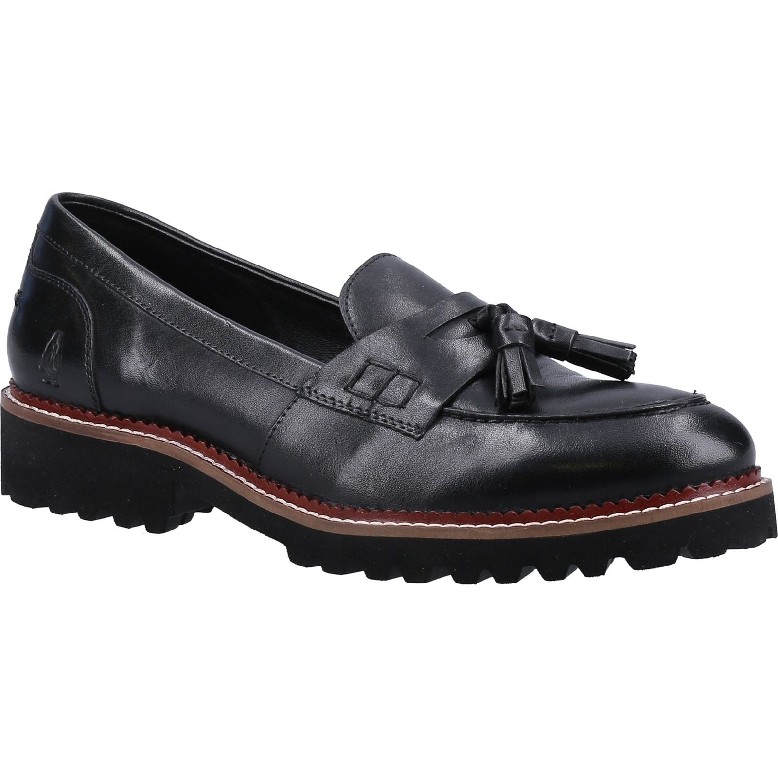 Hush Puppies Ginny Leather Women's Black Loafers
