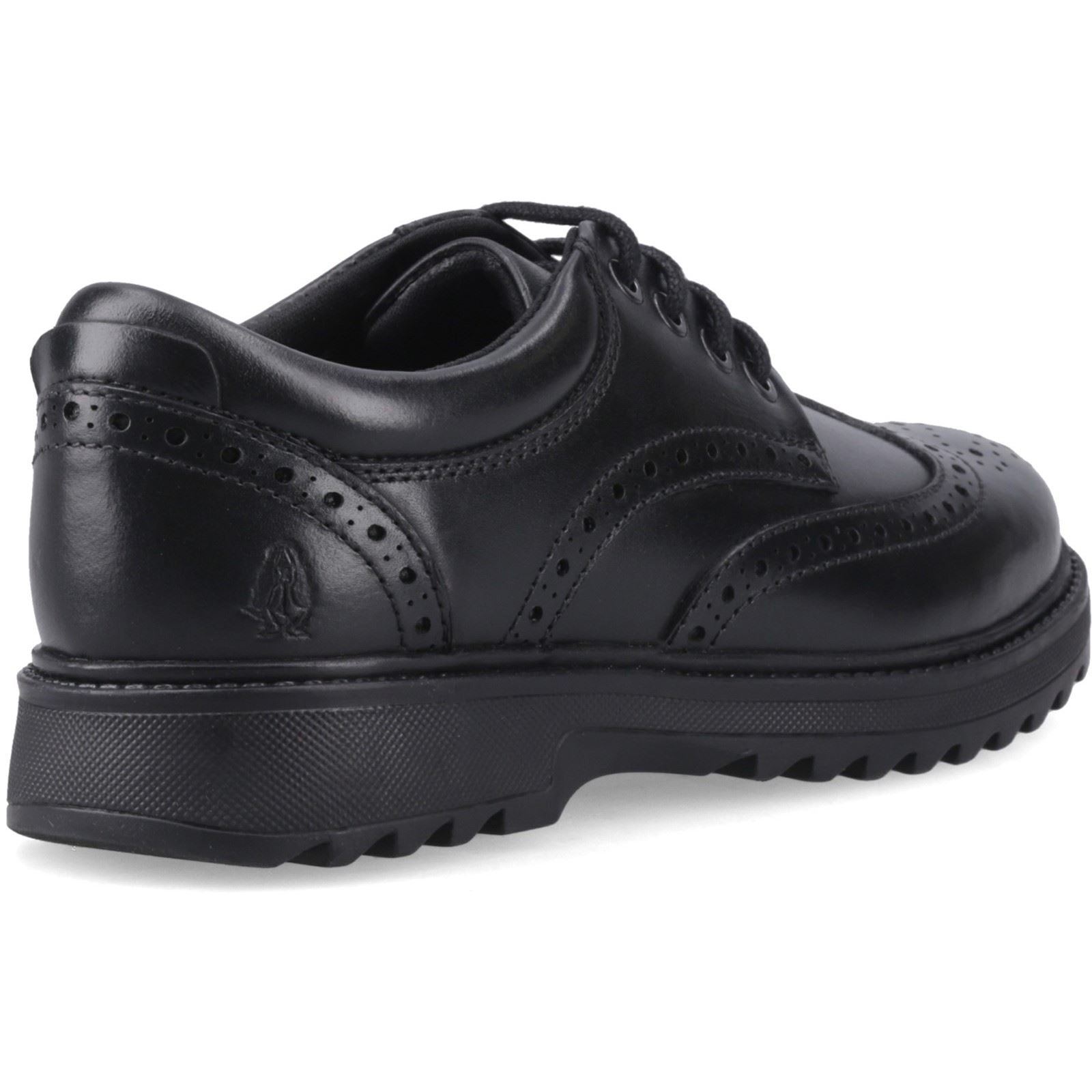 Hush Puppies Romeo Leather Boy's Black Brogues