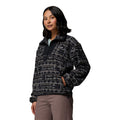 Columbia Sequoia Grove Printed Half Zip Polyester Women's Black Fleece Pullover