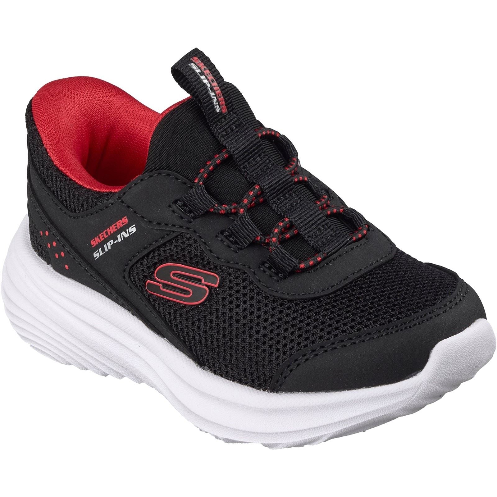 Skechers Bounder Pro Boy's Black/Red Trainers