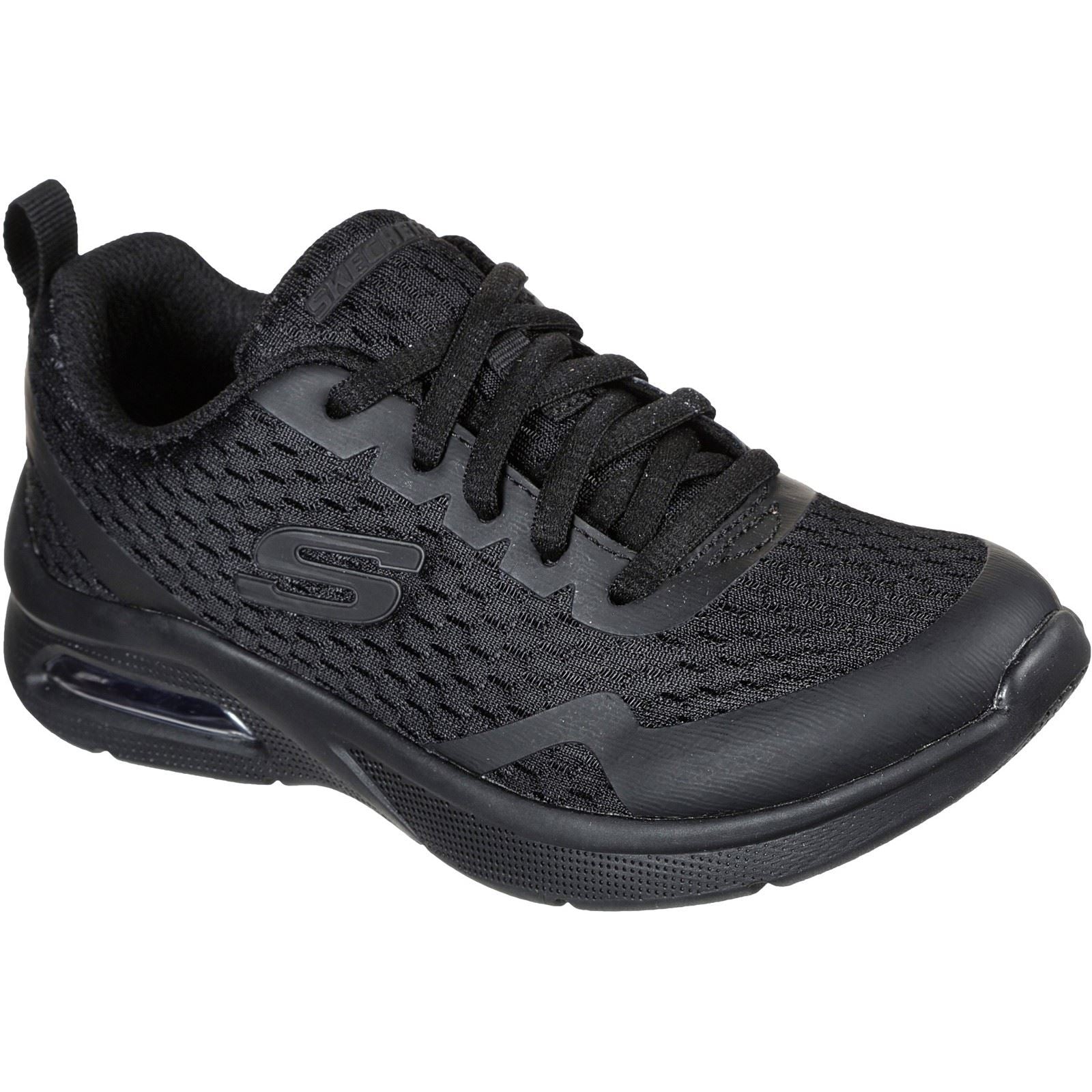 Skechers Microspec Max Synthetic Boys's Black Textile & Trim Trainers