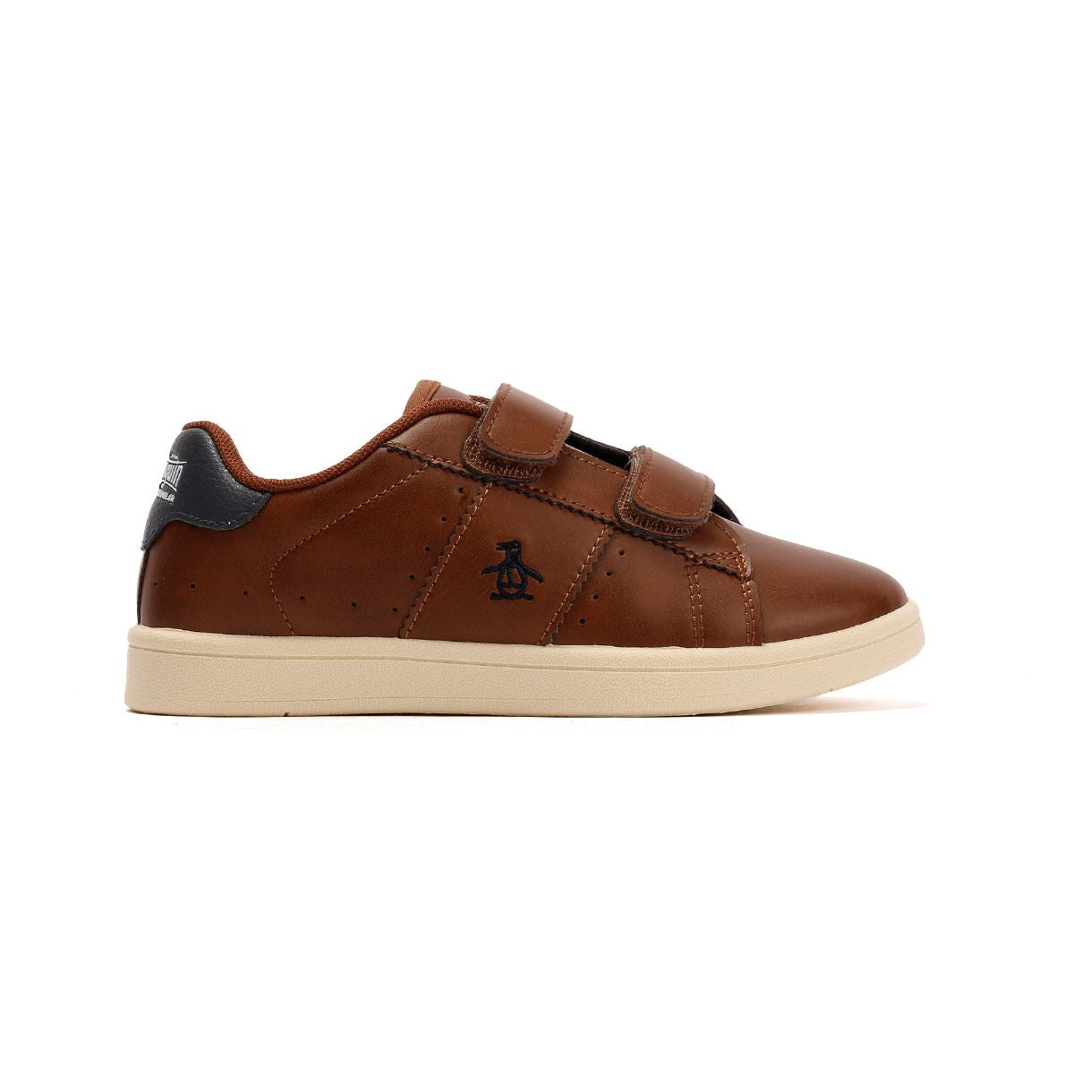 Penguin Junior Marble Tan/Navy Trainers