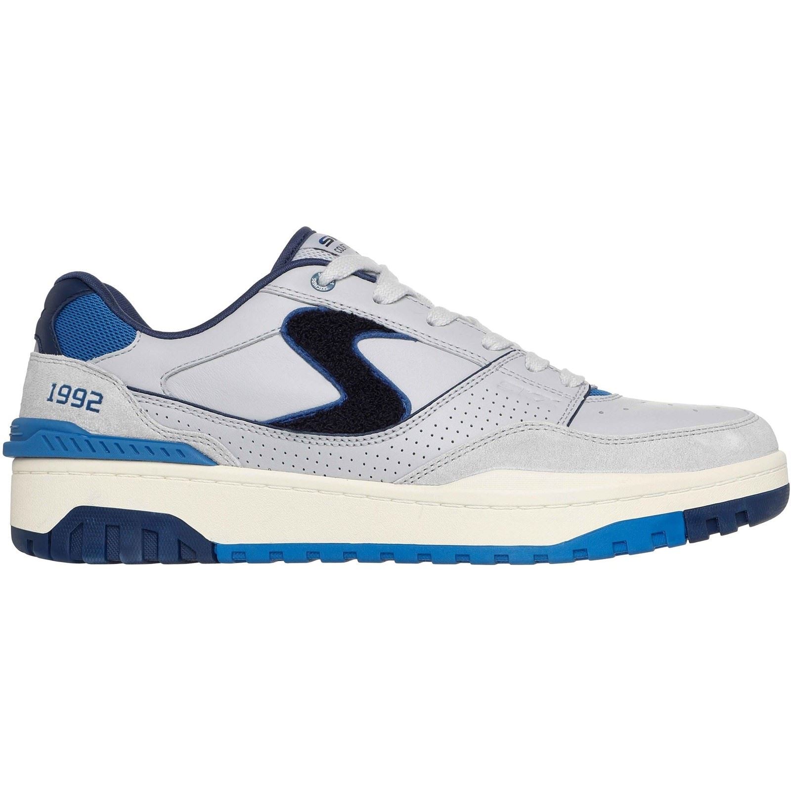 Skechers S-1992 Leather Men's Grey/Blue Standard Trainers