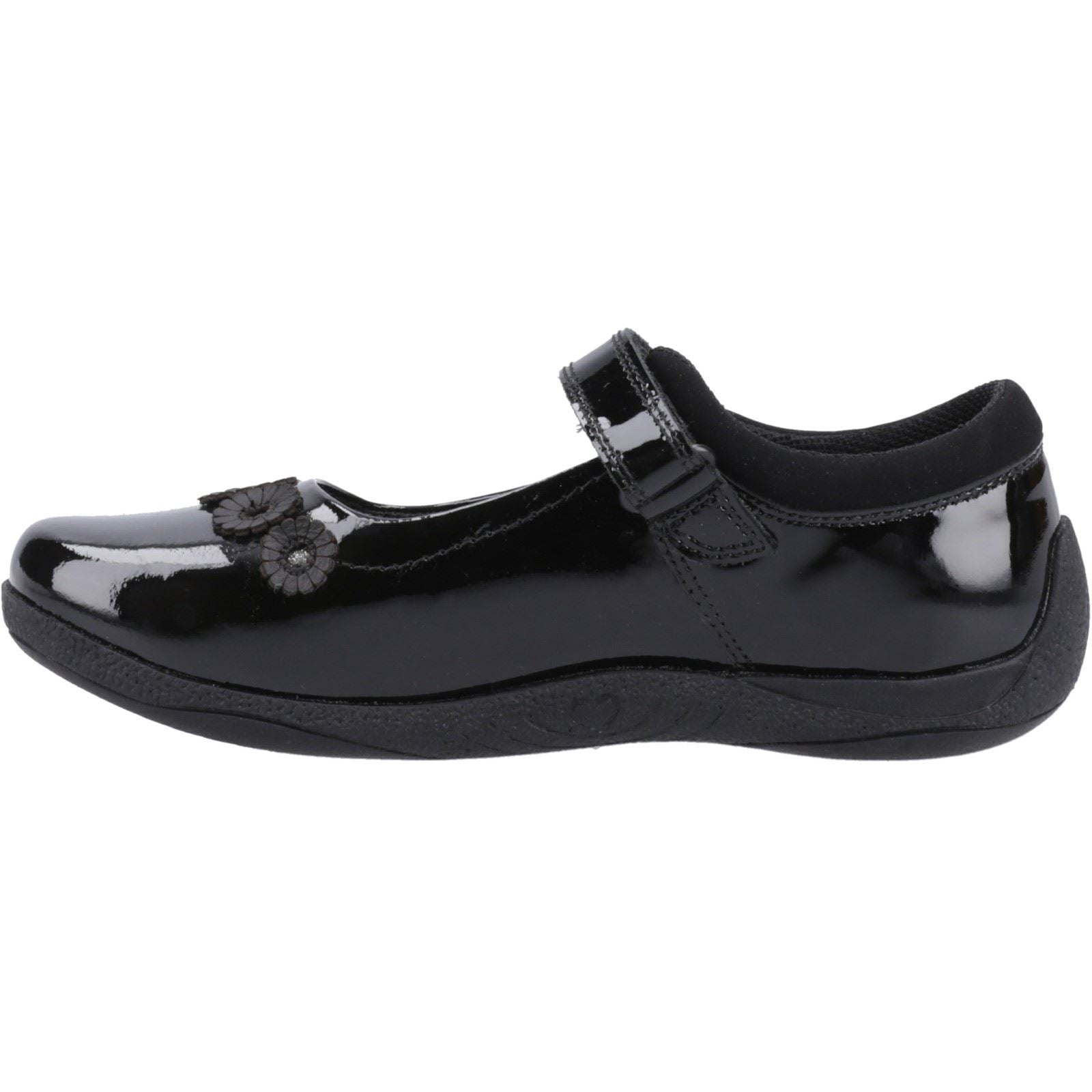 Hush Puppies Christina Patent Junior Leather Girls's Black Shoes