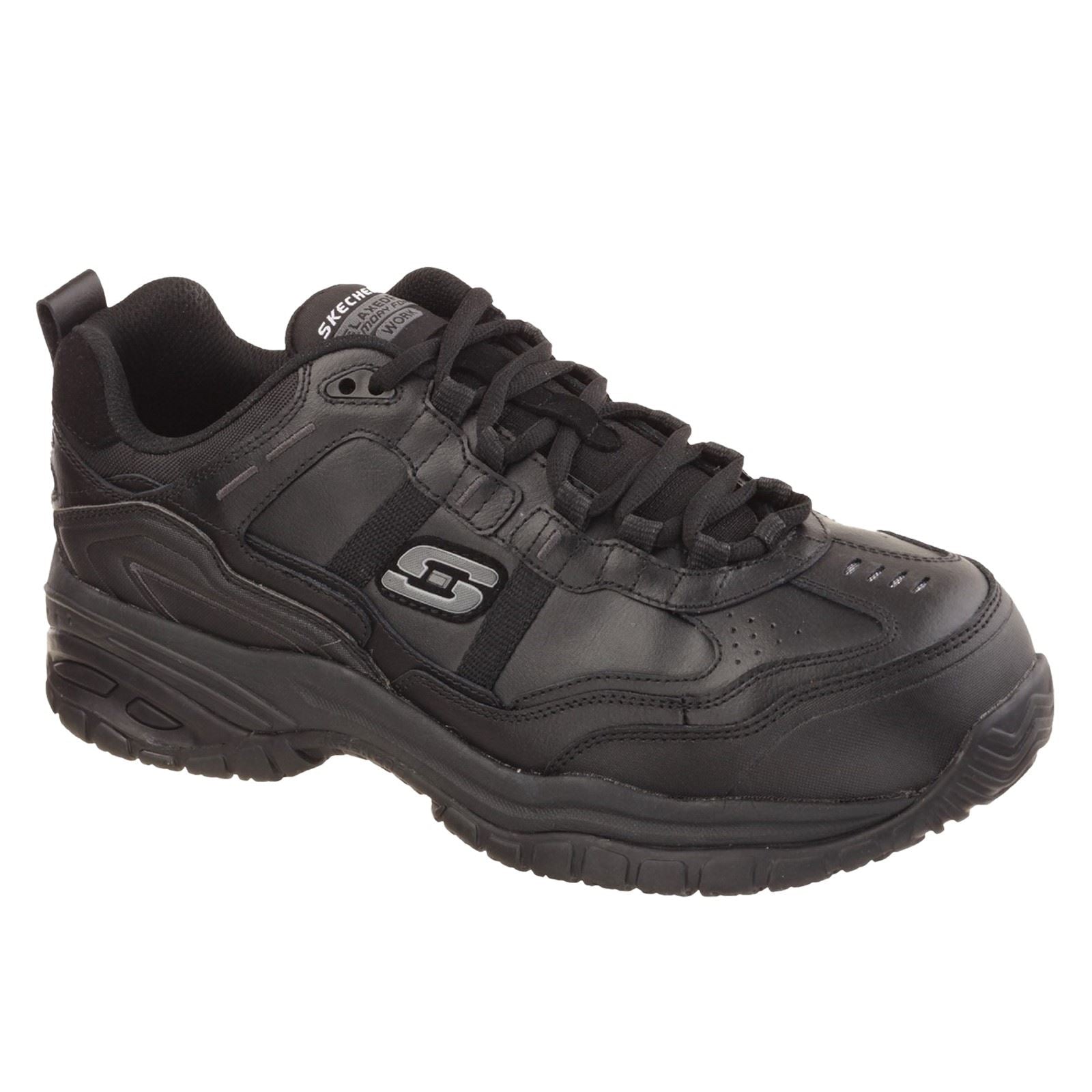 Skechers Workwear Soft Stride - Grinnell Suede Men's Black Safety Trainers