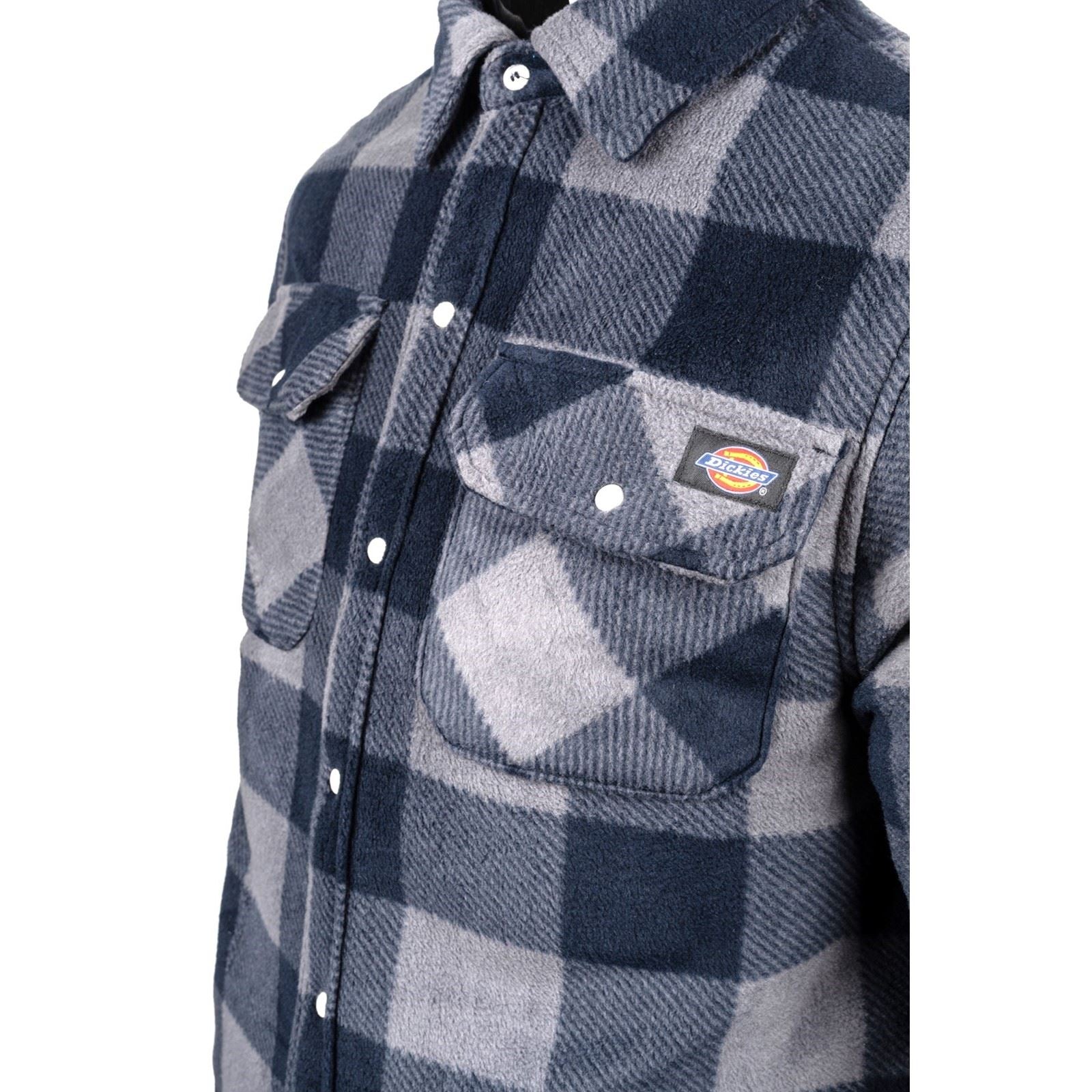 Dickies Portland Synthetic Men's Blue Casual Shirt