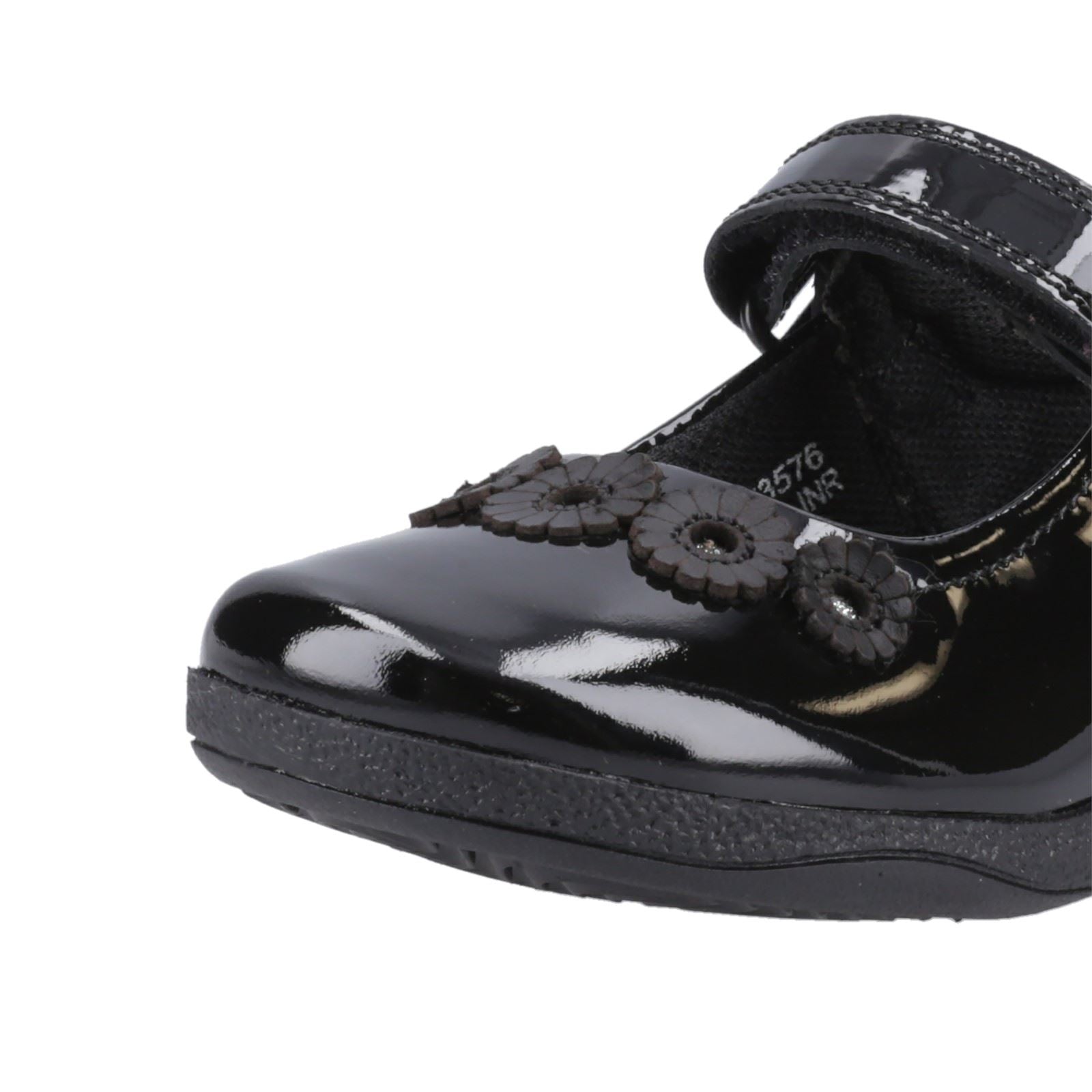 Hush Puppies Christina Patent Junior Leather Girls's Black Shoes
