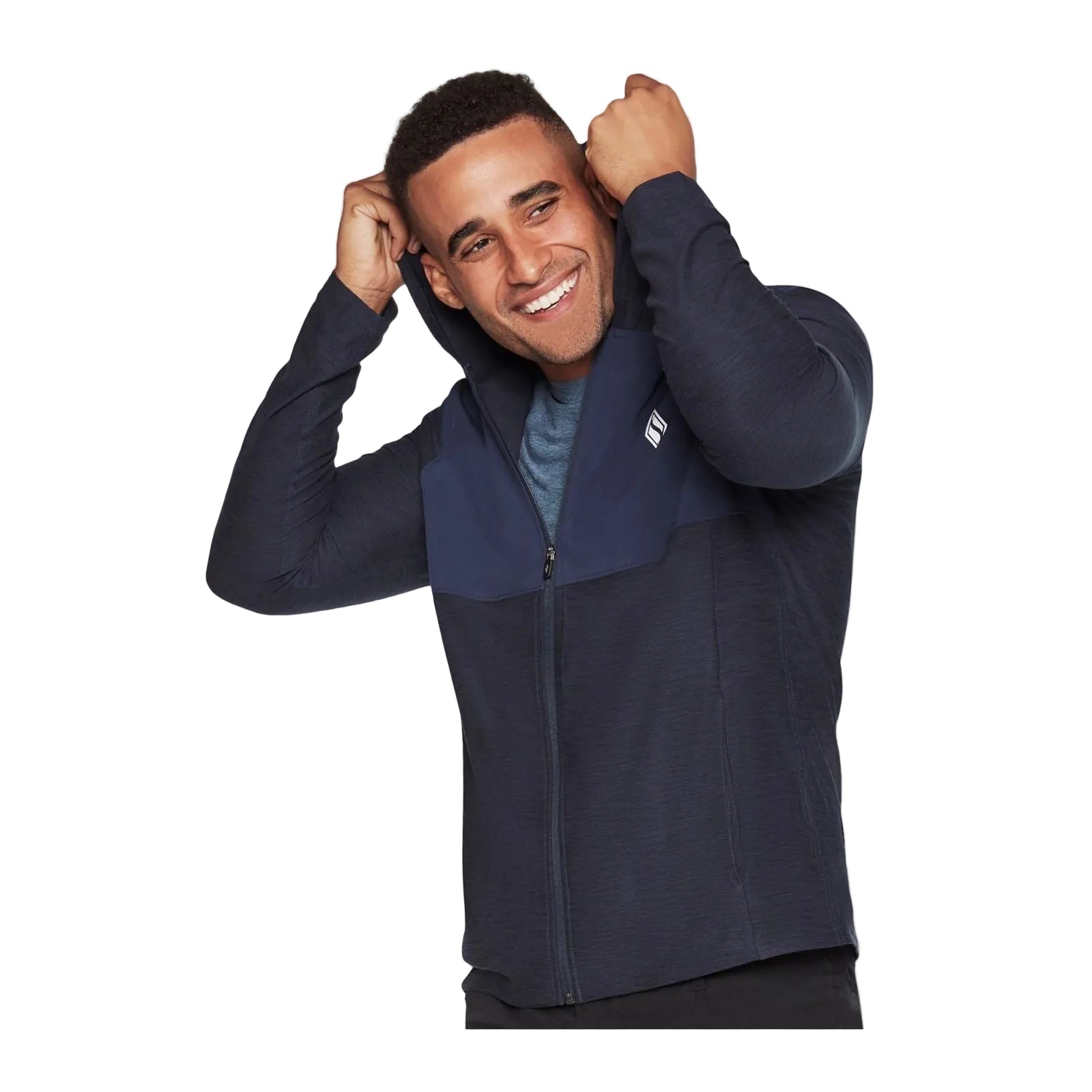 Skechers Performance Skech-Knits Ultra Go Lite Full Polyester Men's Blue Hooded Sweatshirt