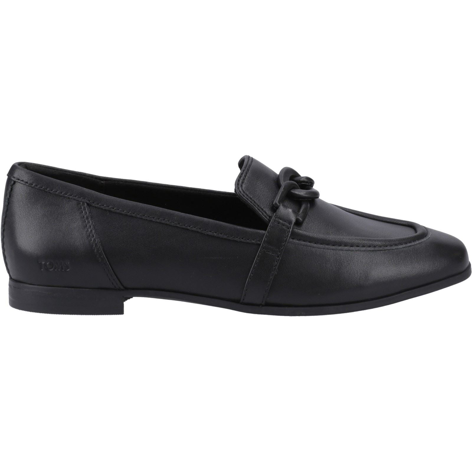 TOMS Lynette Leather Women's Black Loafers