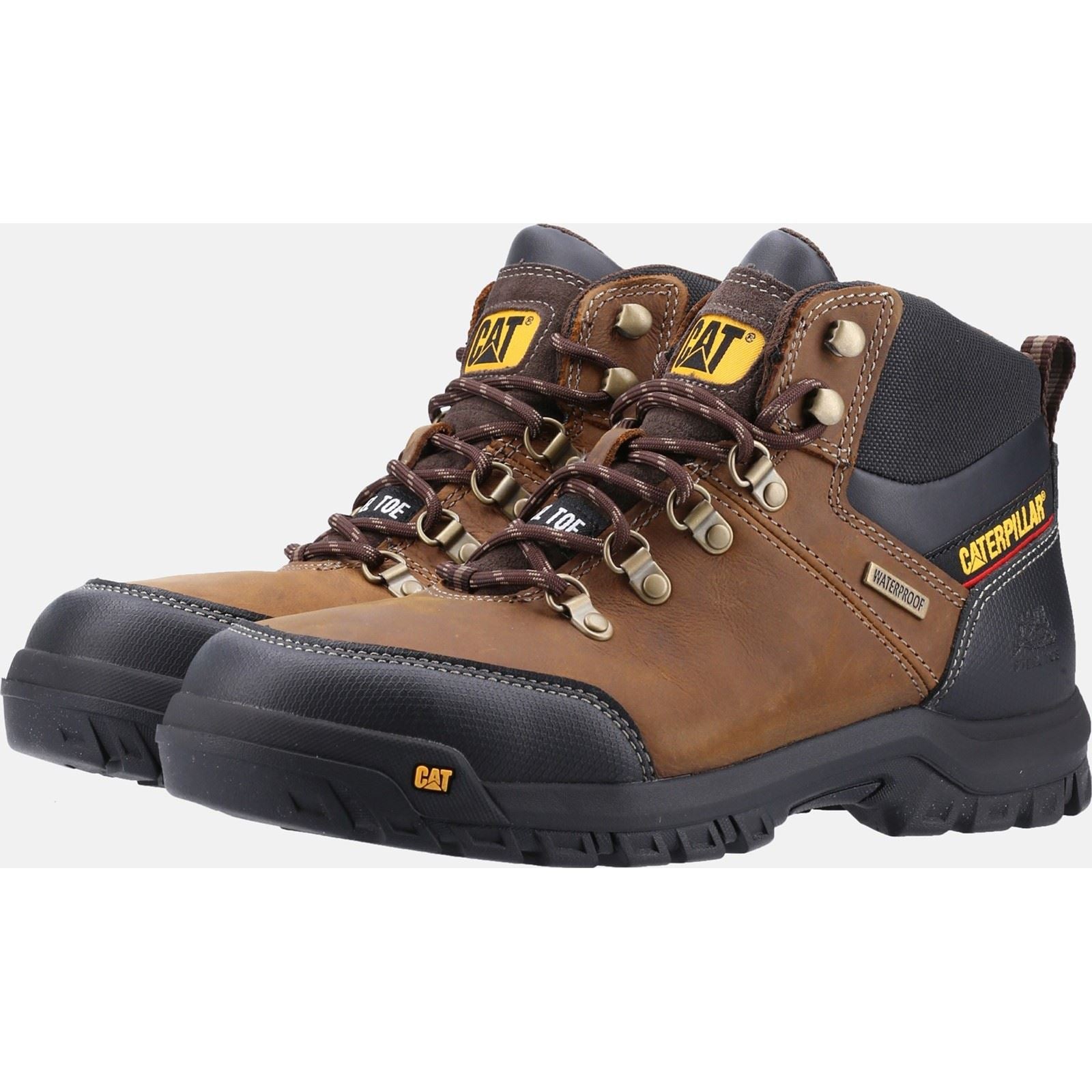Caterpillar Framework Leather Seal Brown Safety Boots