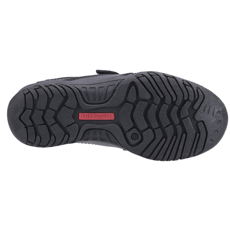 Hush Puppies Jezza 2 Junior Boys Black Leather Loafers